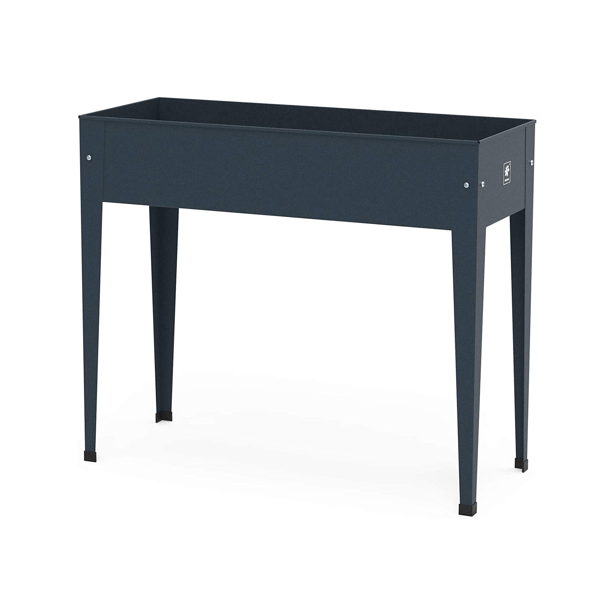 Gaierptone CRX9GUGOKGU 10.6-in W x 40.35-in L x 31.5-in H Black Galvanized Metal Raised Planter Box