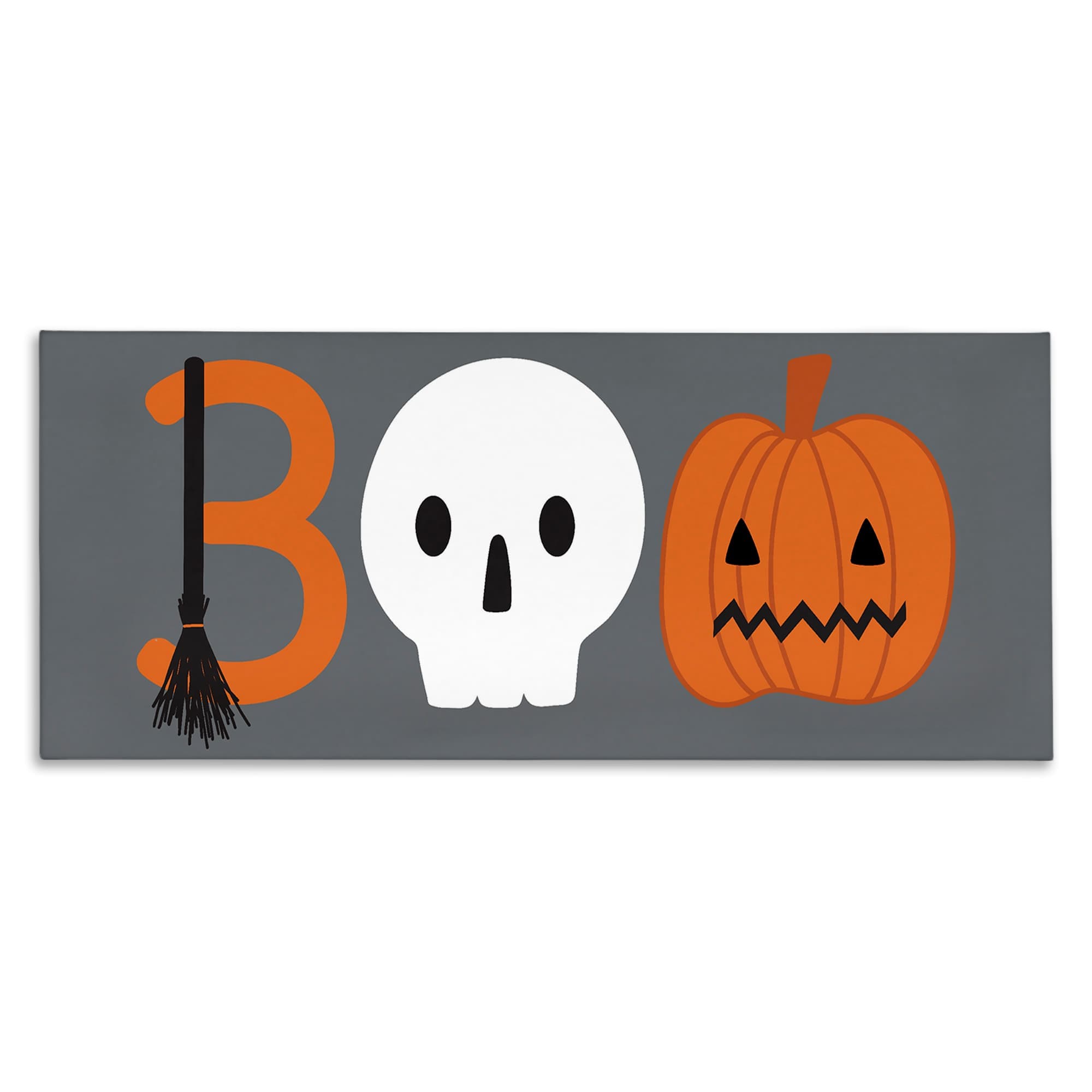 Stupell Industries BT-497-CN-13X30 Boo Halloween Fun Typography Canvas Wall Art By Sazerelli Designs 30 x 13