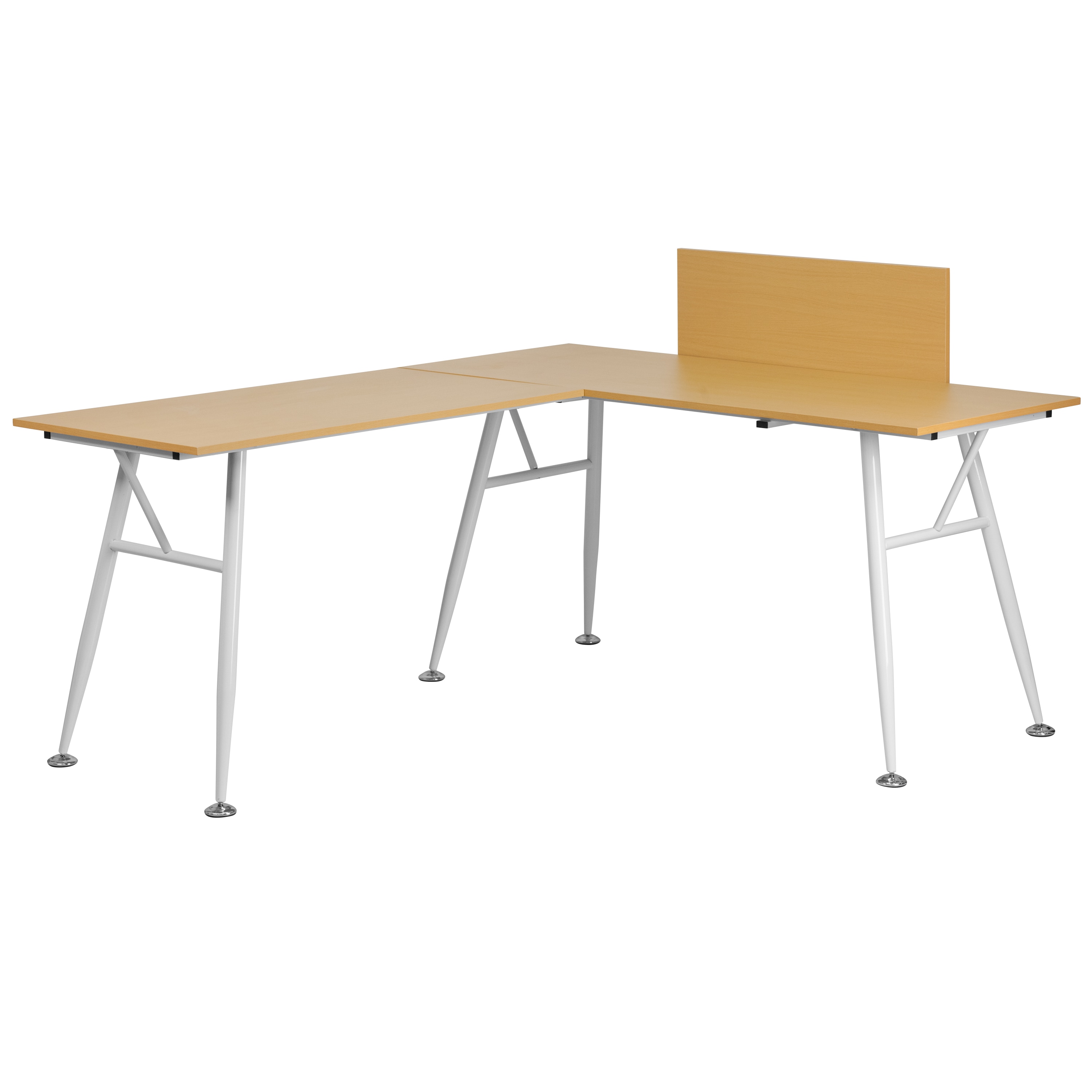 Flash Furniture 889142003700 89.5-in Brown Modern/Contemporary L-shaped Desk