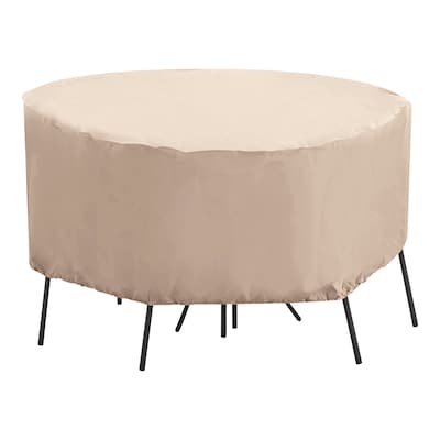 Elemental Tan Polyester Patio Furniture Cover In The Covers Department At Com - Xl Round Patio Furniture Cover