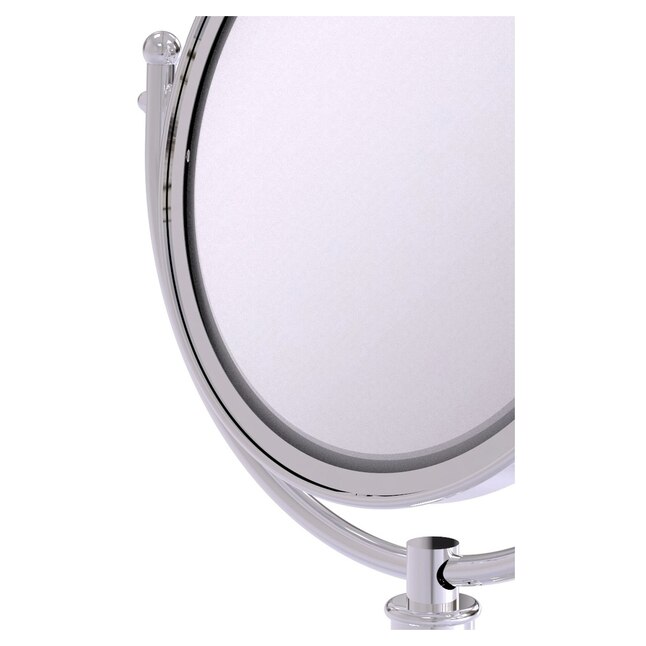 Allied Brass Soho 8-in x 15-in Polished Brass Double-Sided Magnifying Countertop Vanity Mirror Allied Brass Soho 8-in x 15-in Polished Brass Double-Sided Magnifying Countertop Vanity Mirror