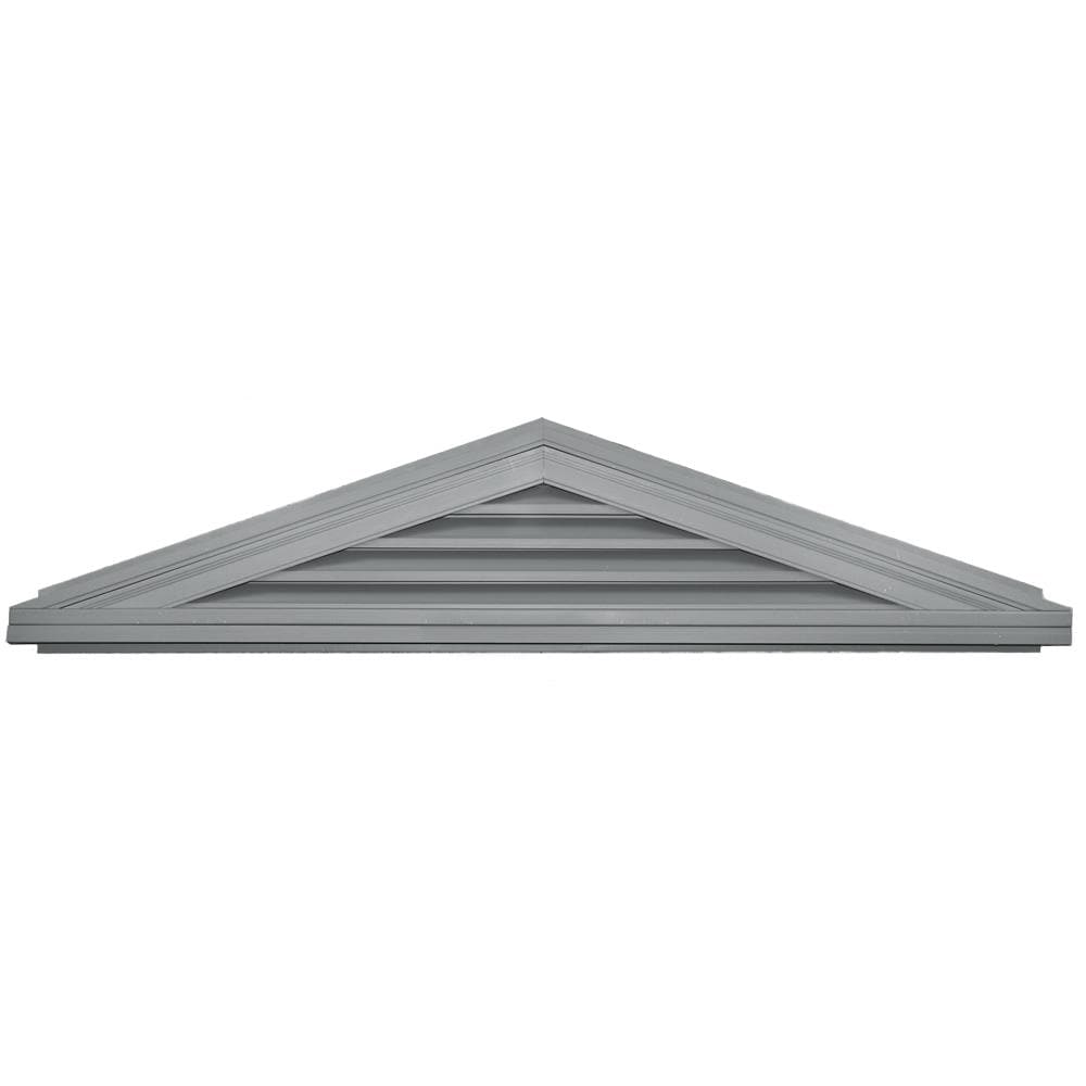 Builders Edge 74 In X 14 In Triangle Vinyl Gable Louver Vent In The