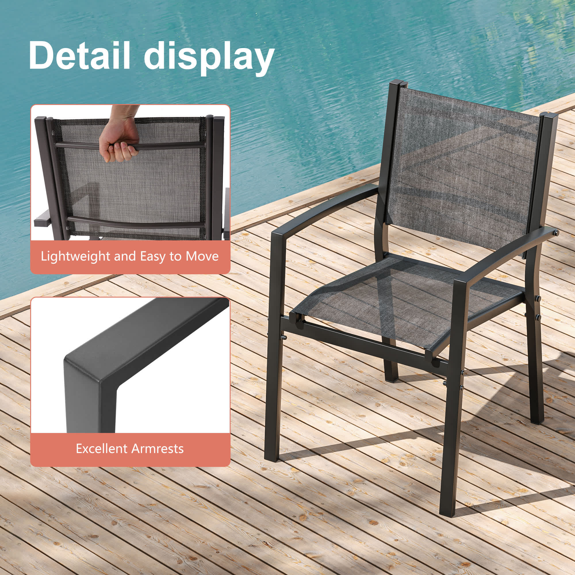 Aok Garden LWP-DS-265-TGY Patio-Dining-Sets - View #3