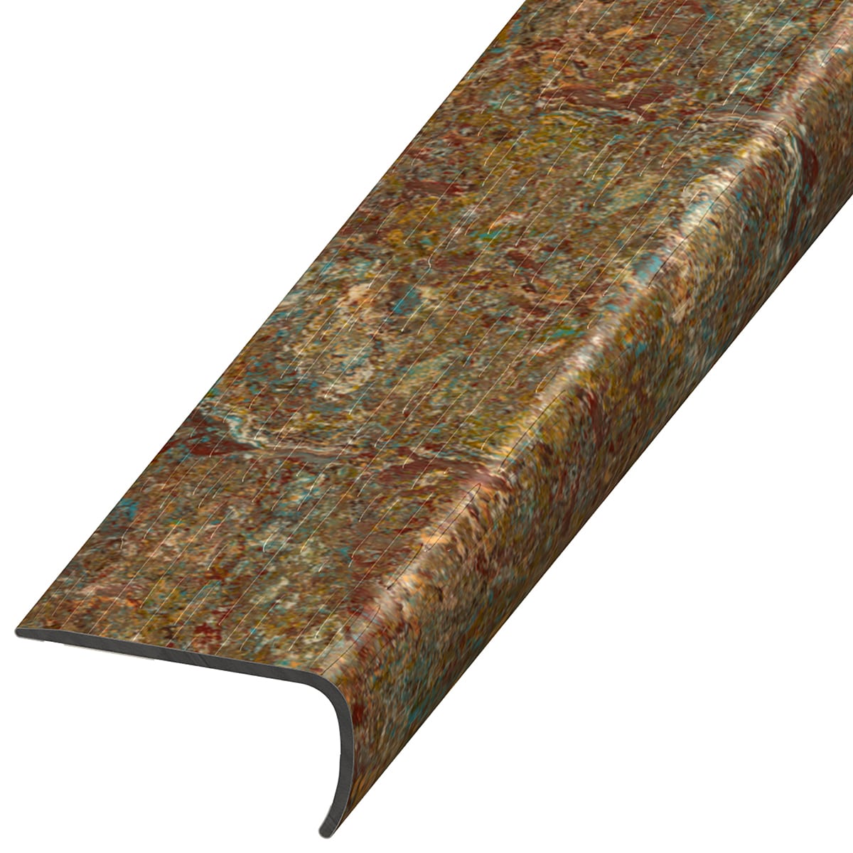 Versatrim VE-106921 Marmoleum Forbo-Marmoleum-Painters Palette Prefinished 1-in T x 2-in W x 94-in L PVC Square cap