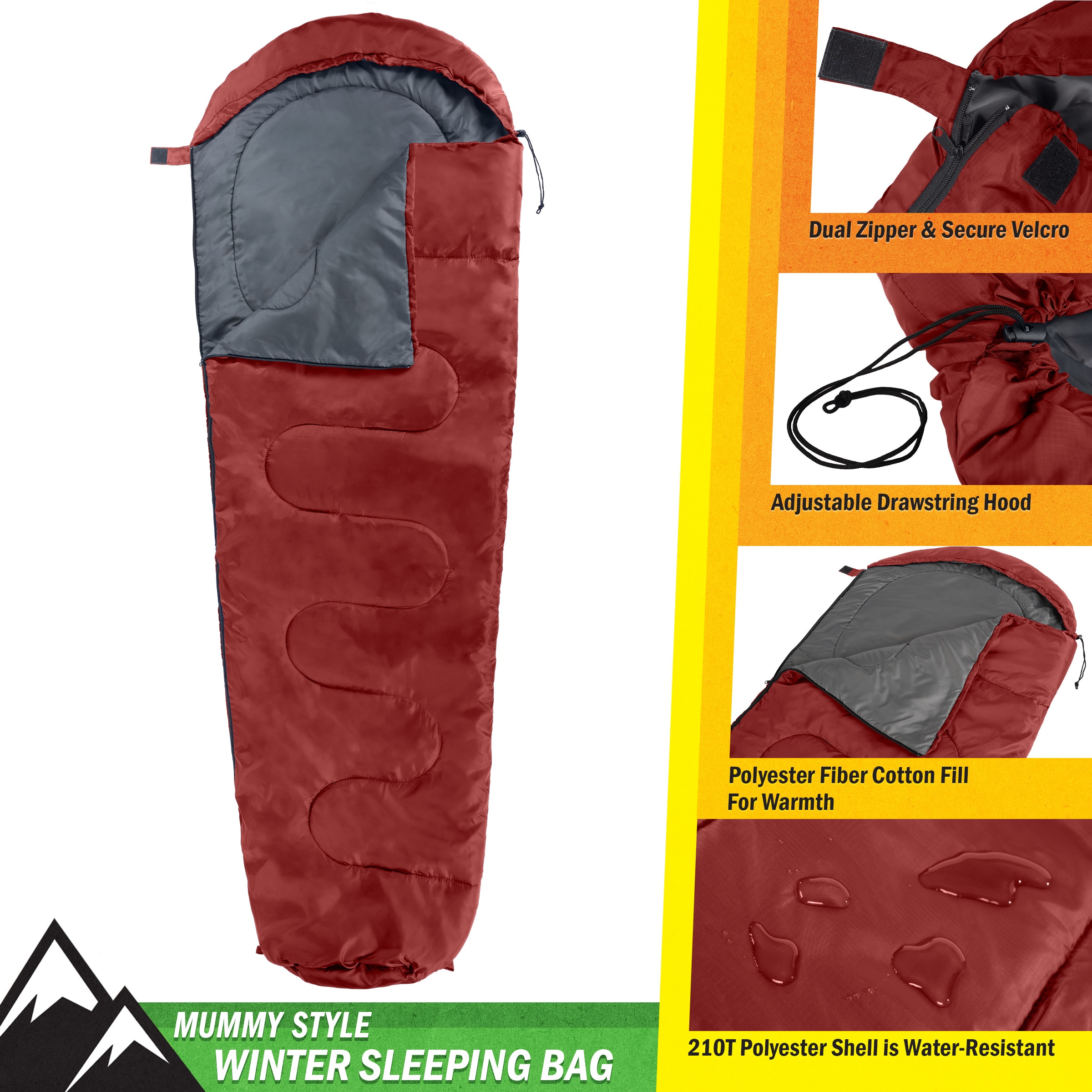 Wakeman 75-CMP1164 Sleeping-Bags - View #2