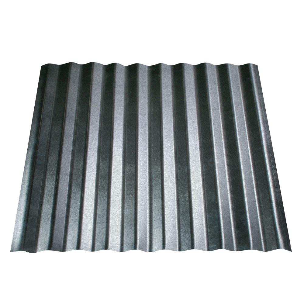 Metal Sales 2.5 Corrugated 29-Gauge 2-ft x 14-ft Corrugated  Unpainted/Galvalume Steel Roof Panel in the Roof Panels department at