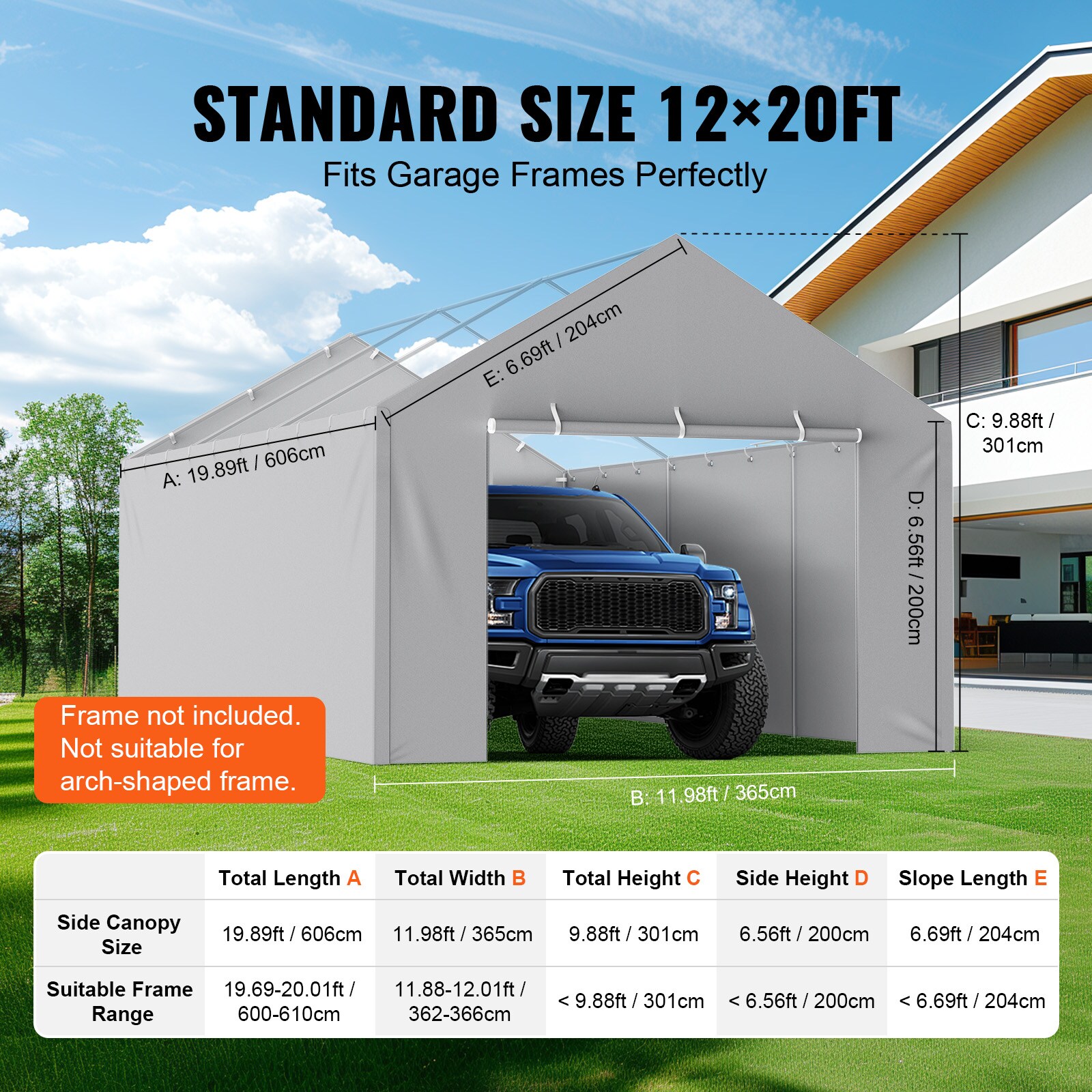 VEVOR SCCKPB12X20F05039V0 Carport-Covers - View #4