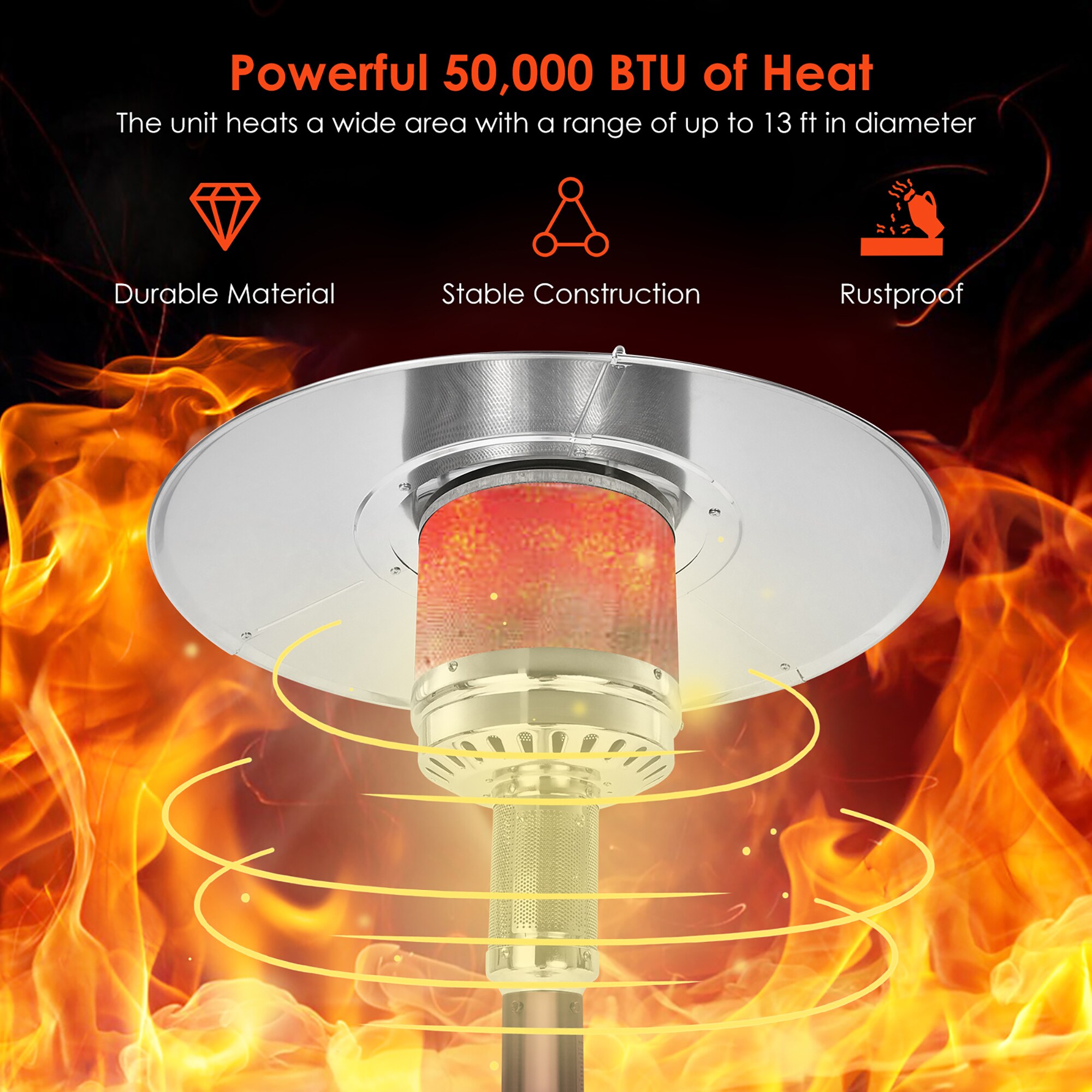 Costway SWL00050 Portable-Liquid-Propane-Heaters - View #4