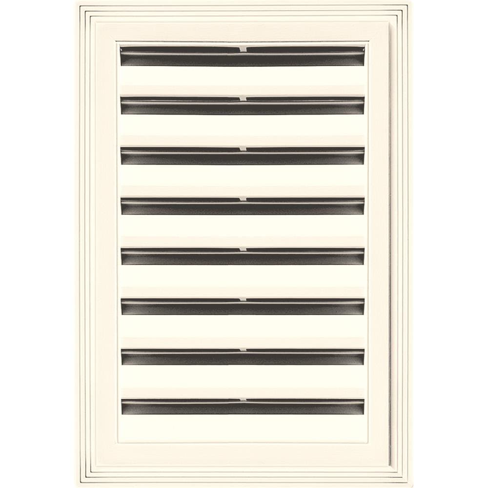 Builders Edge 120061218021 12-in x 18-in Sandstone Beige Rectangle Vinyl Gable Louver Vent