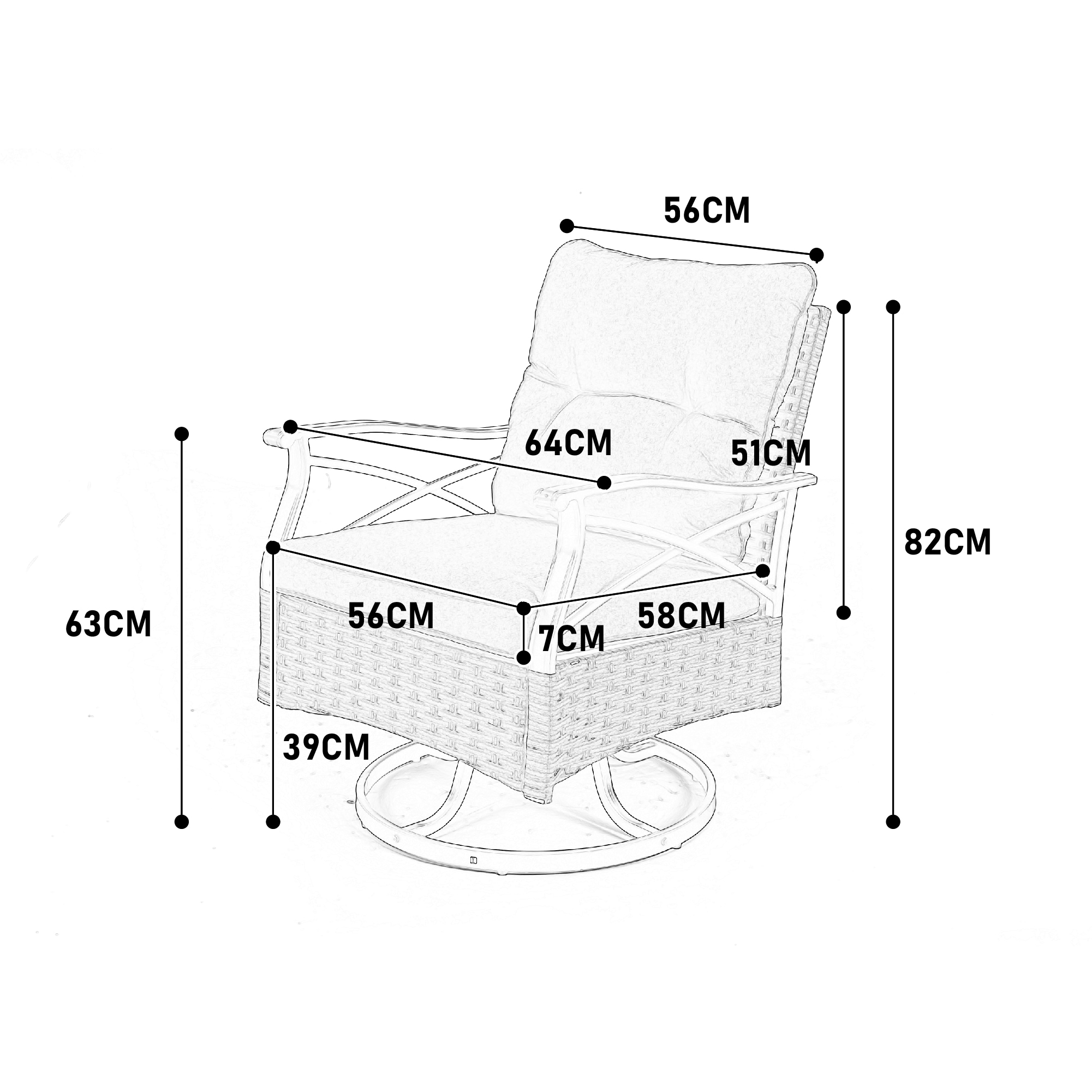 Wooakway FXLS0609-604A672 Patio-Conversation-Sets - View #5