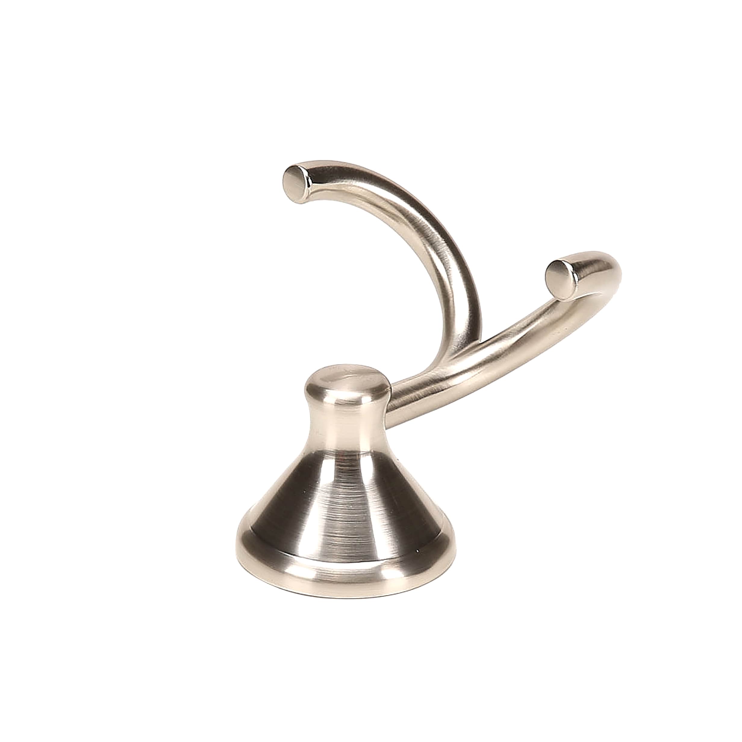 Style Selections Bailey Brushed Nickel Double-Hook Wall Mount Towel Hook in  the Towel Hooks department at