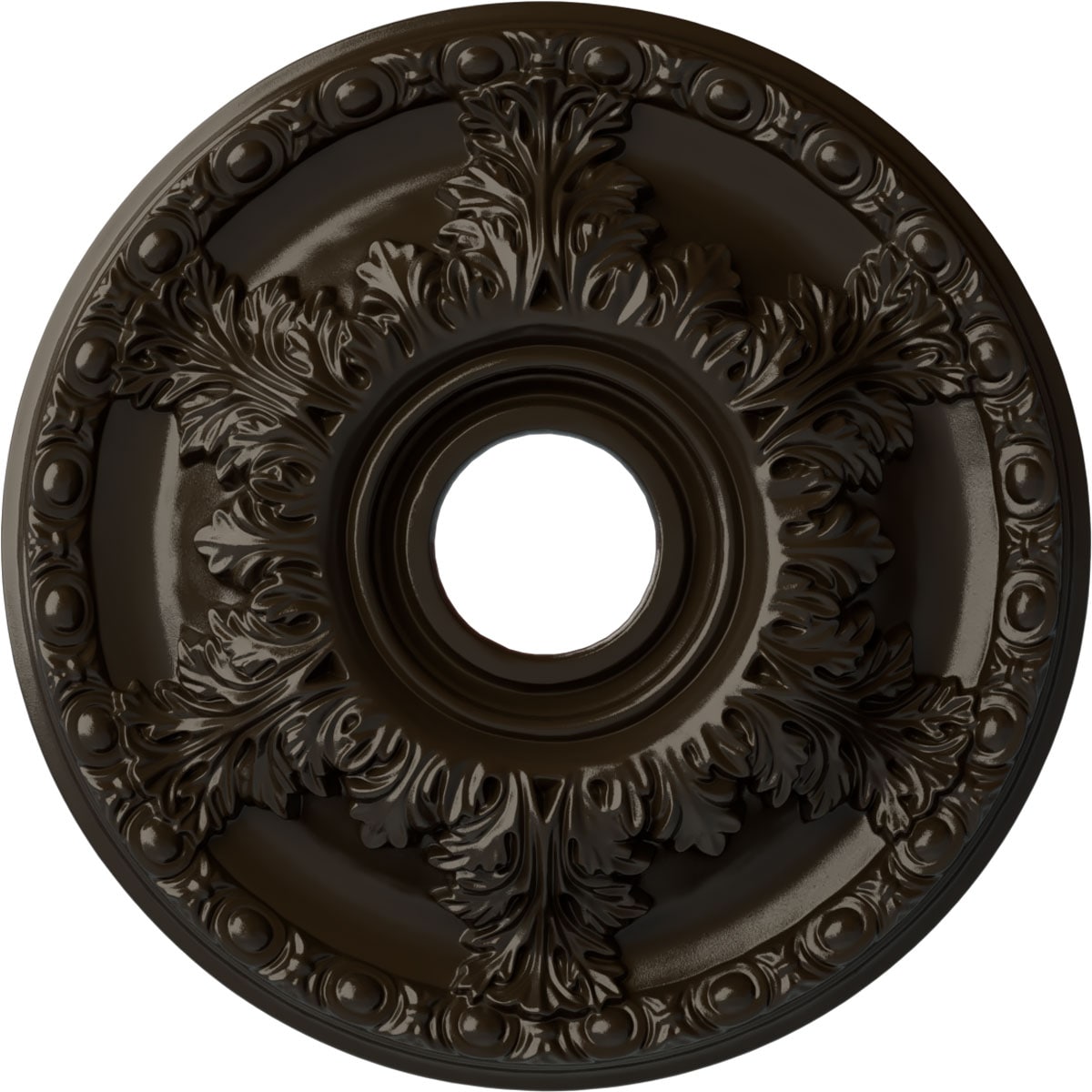 Ekena Millwork CM18GASHF Granada 18-in W x 18-in L Painted Stone Hearth Polyurethane Whole Ceiling Medallion