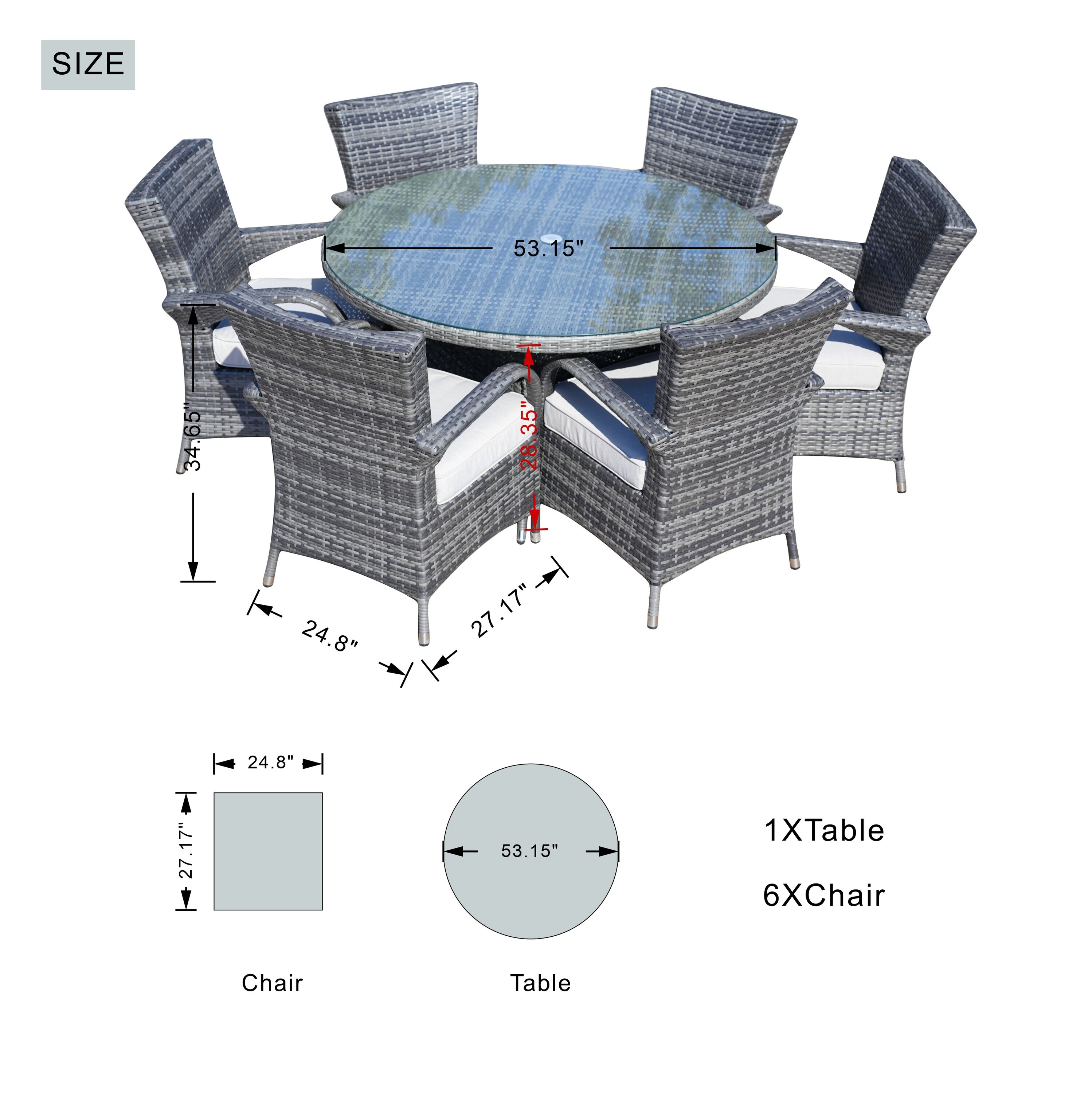 Moda Furnishings CMAD-1122-GR Patio-Dining-Sets - View #2