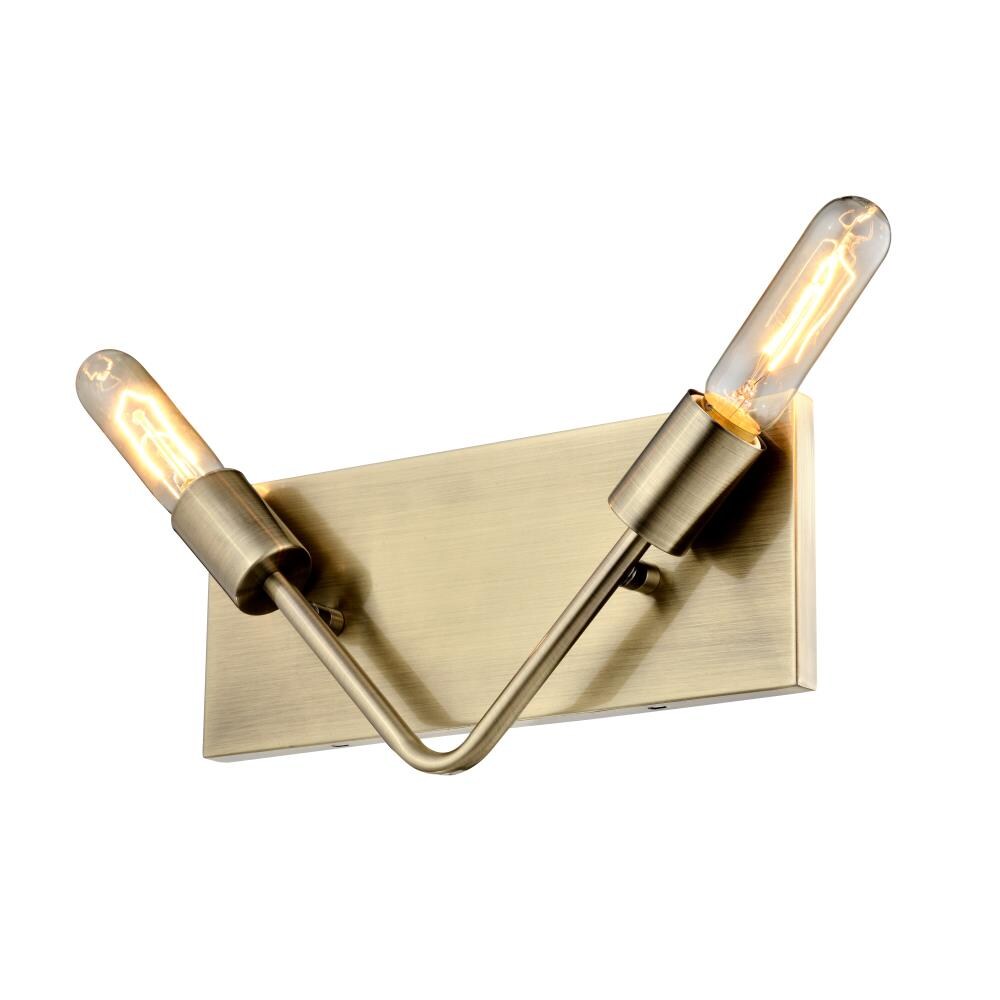 Varaluz 310B02AB Museum 2.5-in 2 -Light Antique Gold Transitional Vanity light