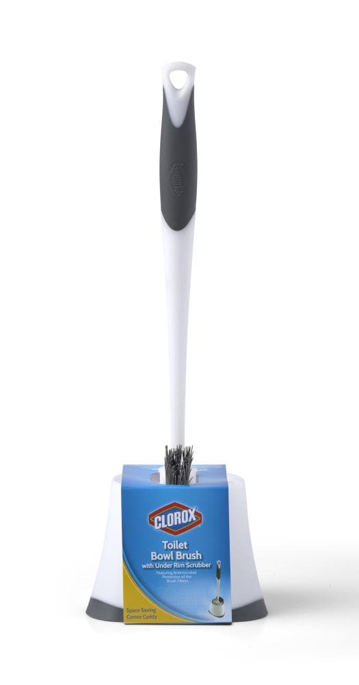 Clorox Toilet Bowl Brush with Hideaway Caddy
