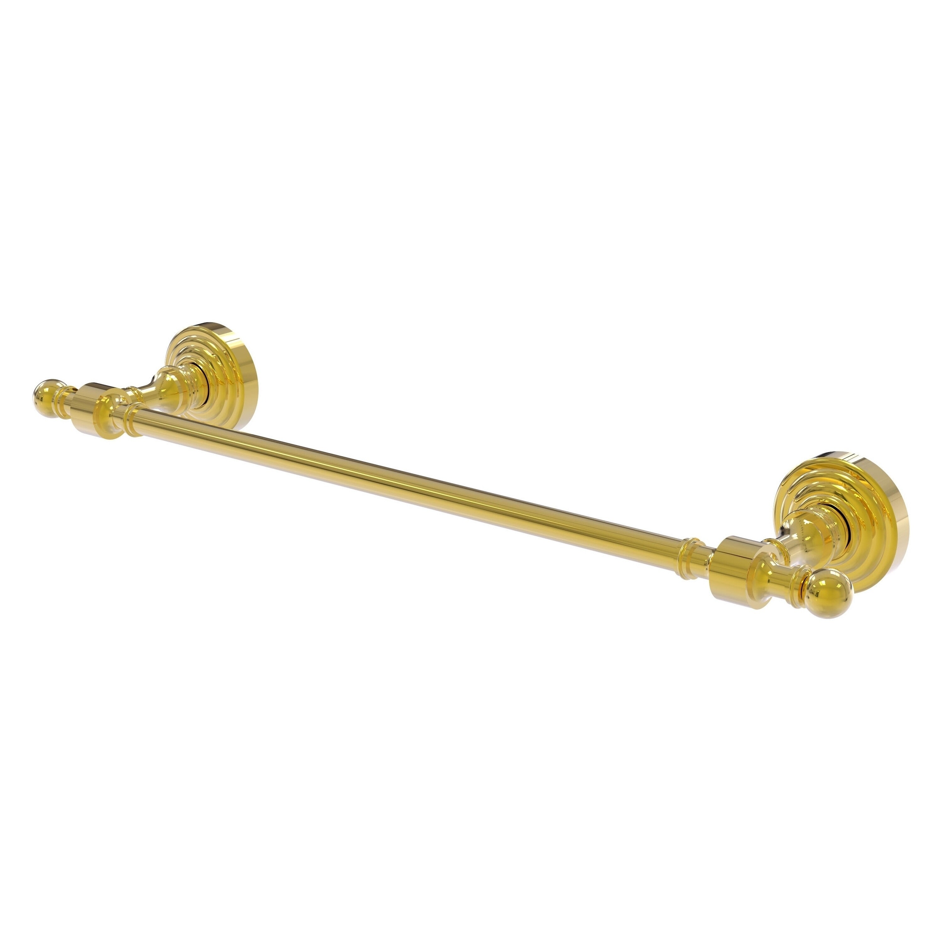 Allied Brass RW-31/30-PB Retro Wave 30-in Polished Brass Wall mount Single Towel Bar