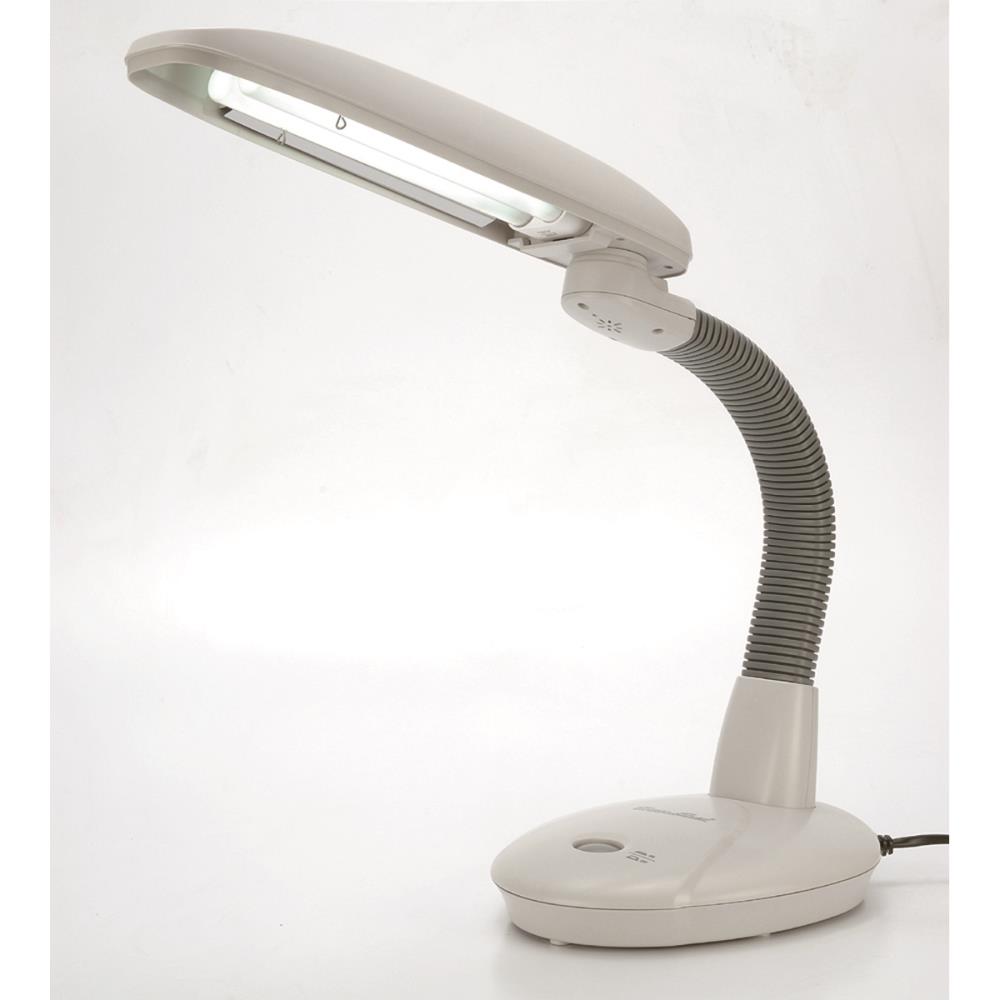 SPT SL-823G 19.5-in Adjustable Gray Desk Lamp with Plastic Shade