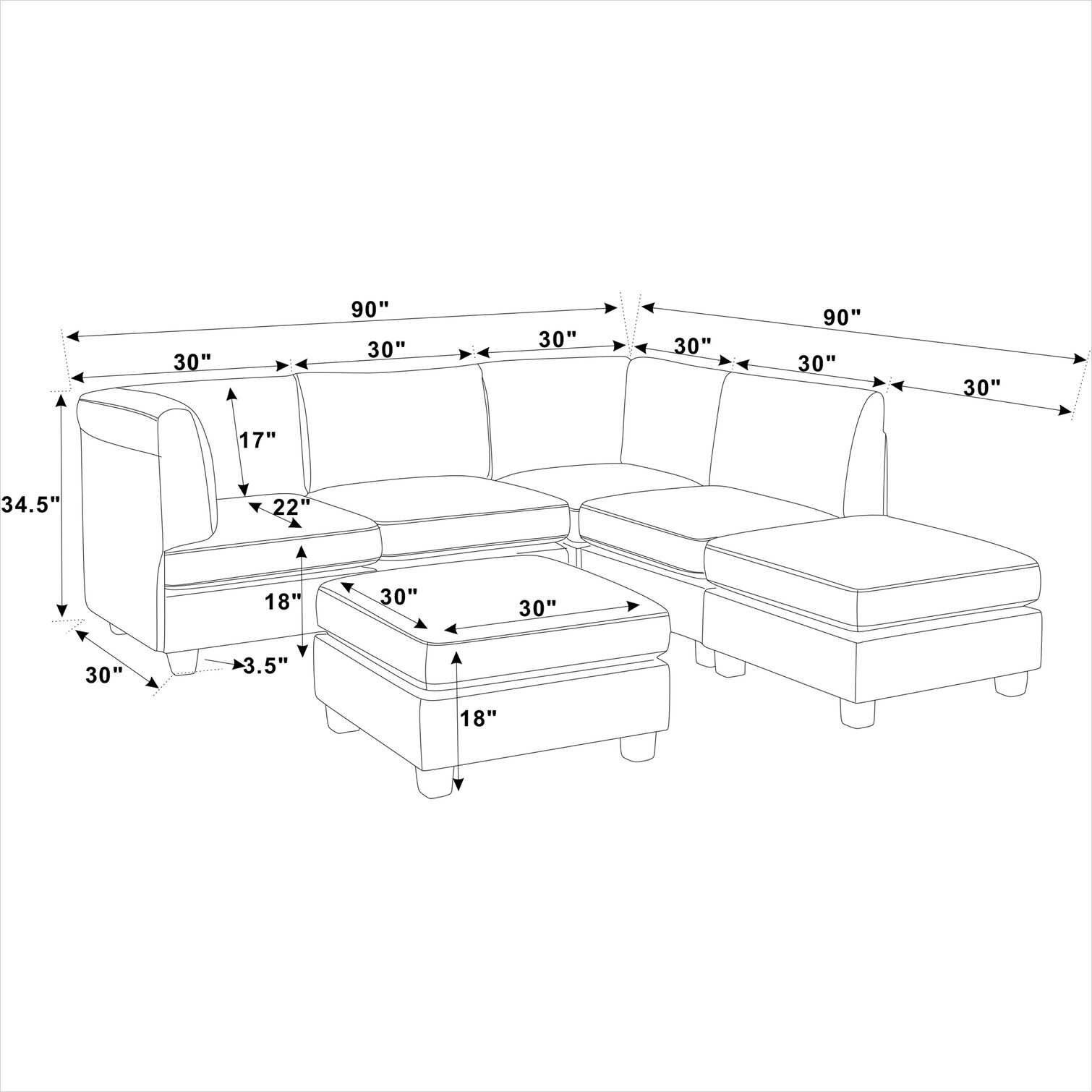SunJet 1DAPBMV4U9LM Sofas-Loveseats - View #3
