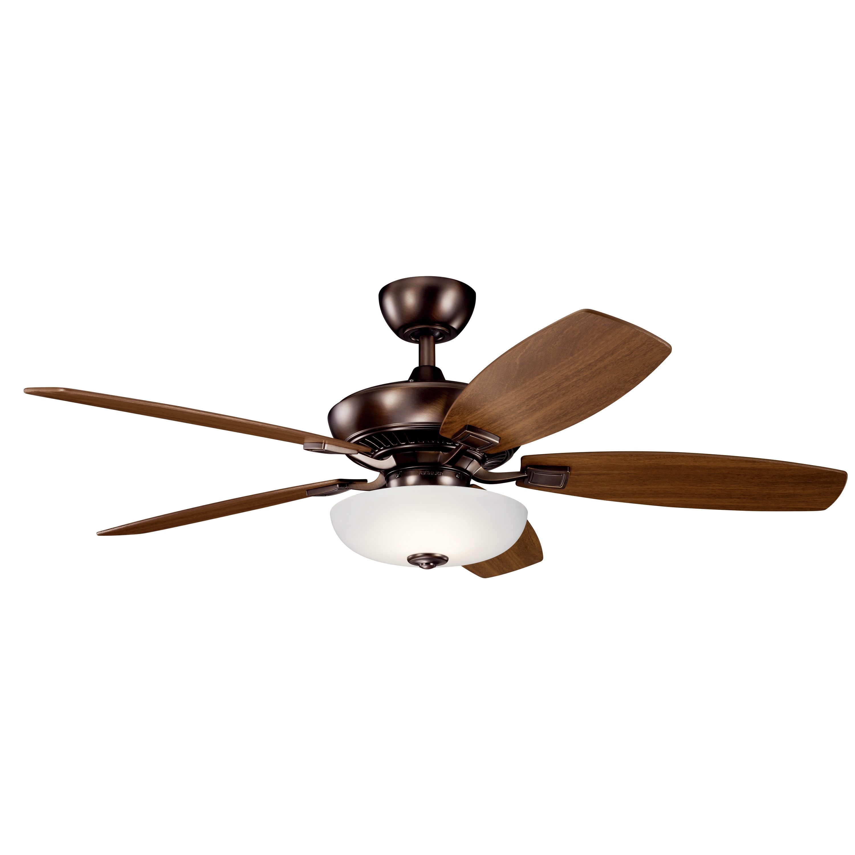 Kichler Canfield Pro 52-in Oil Brushed Bronze with Walnut/Cherry Blades ...