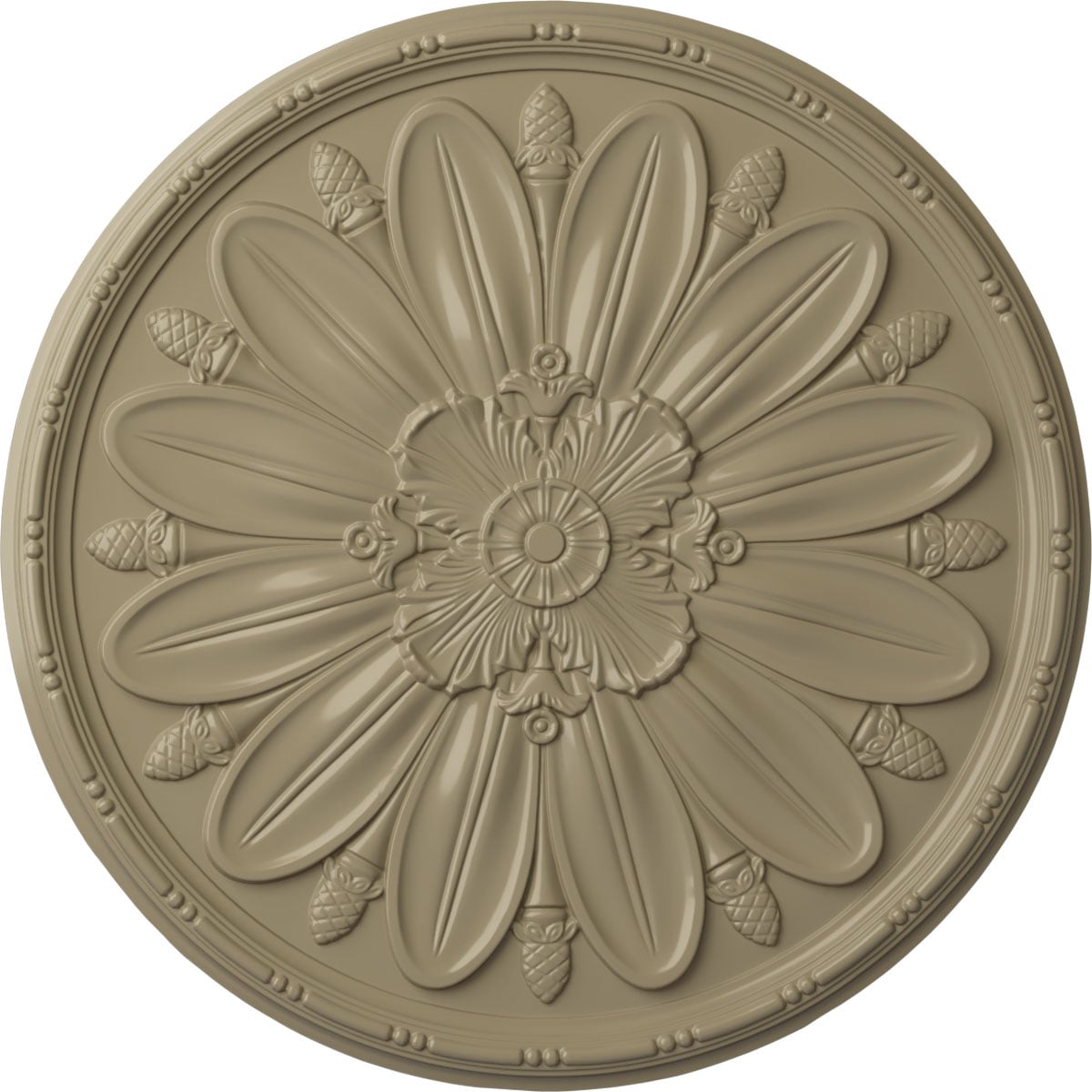 Ekena Millwork CM40DLGDF Delfina 40-in W x 40-in L Painted Gobi Desert Polyurethane Whole Ceiling Medallion