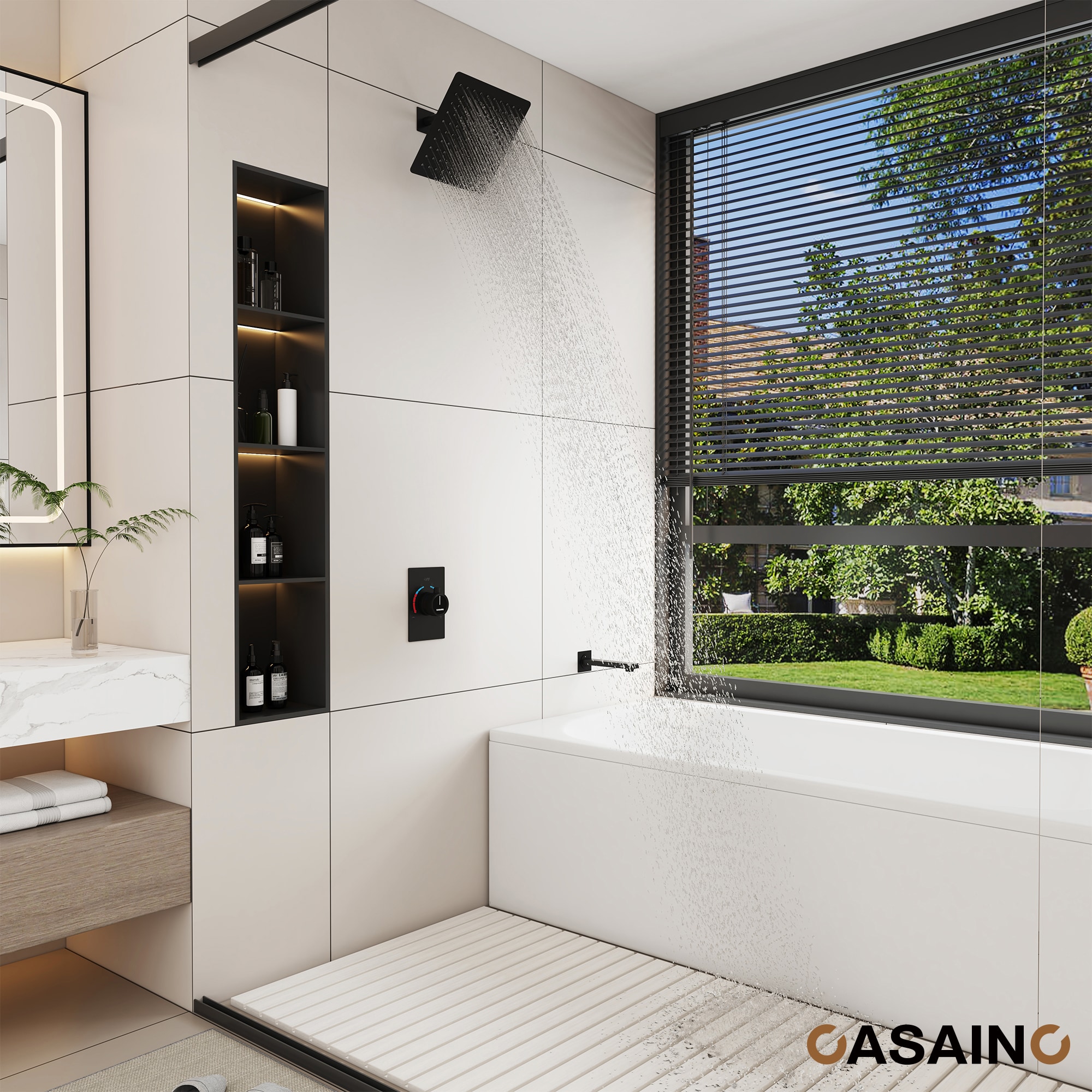 CASAINC WF-DB96101BN-10 Showerhead-Bar-Panels - View #3