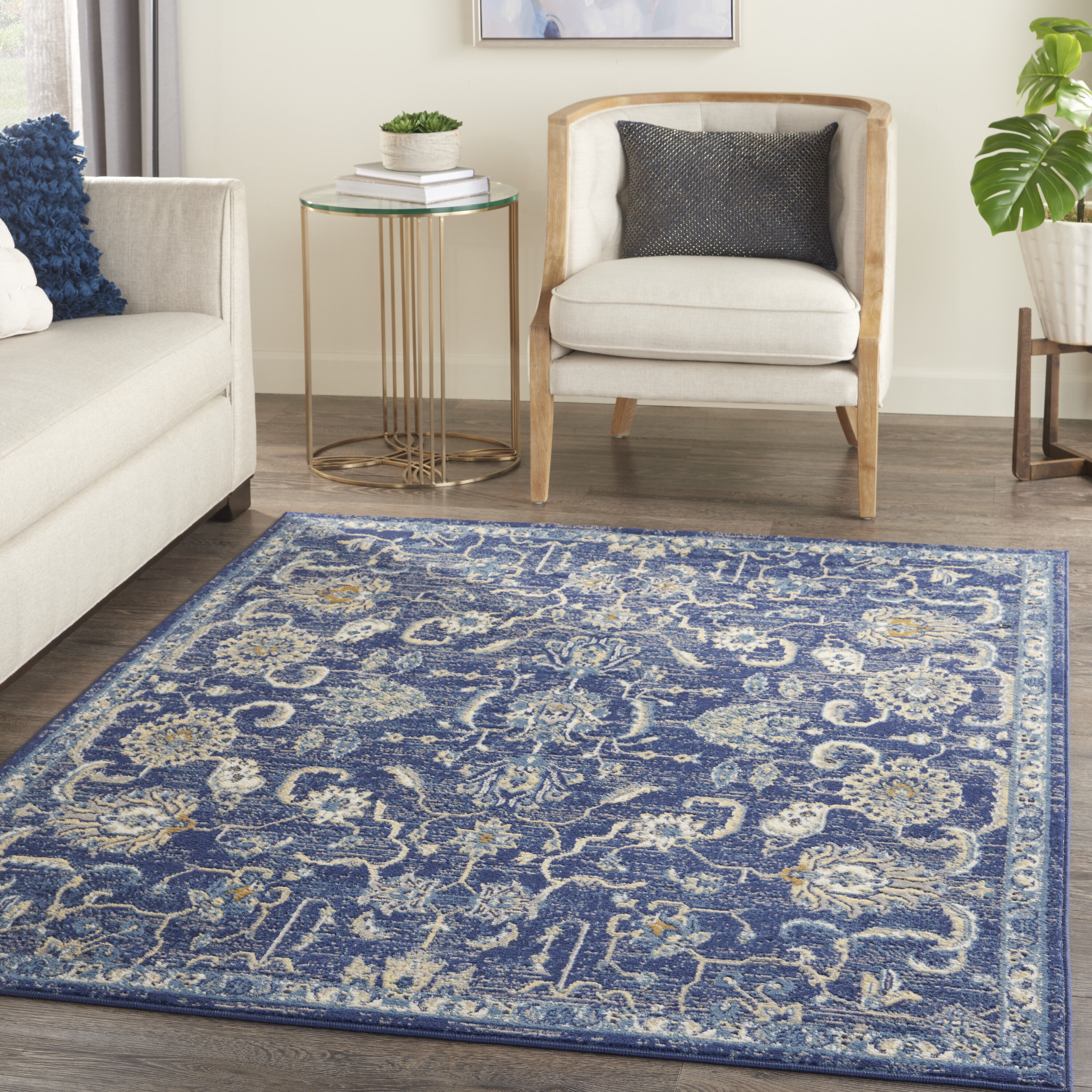 Addison Rugs Cozy Winter Blue 1 ft. 8 in. x 2 ft. 6 in. Indoor