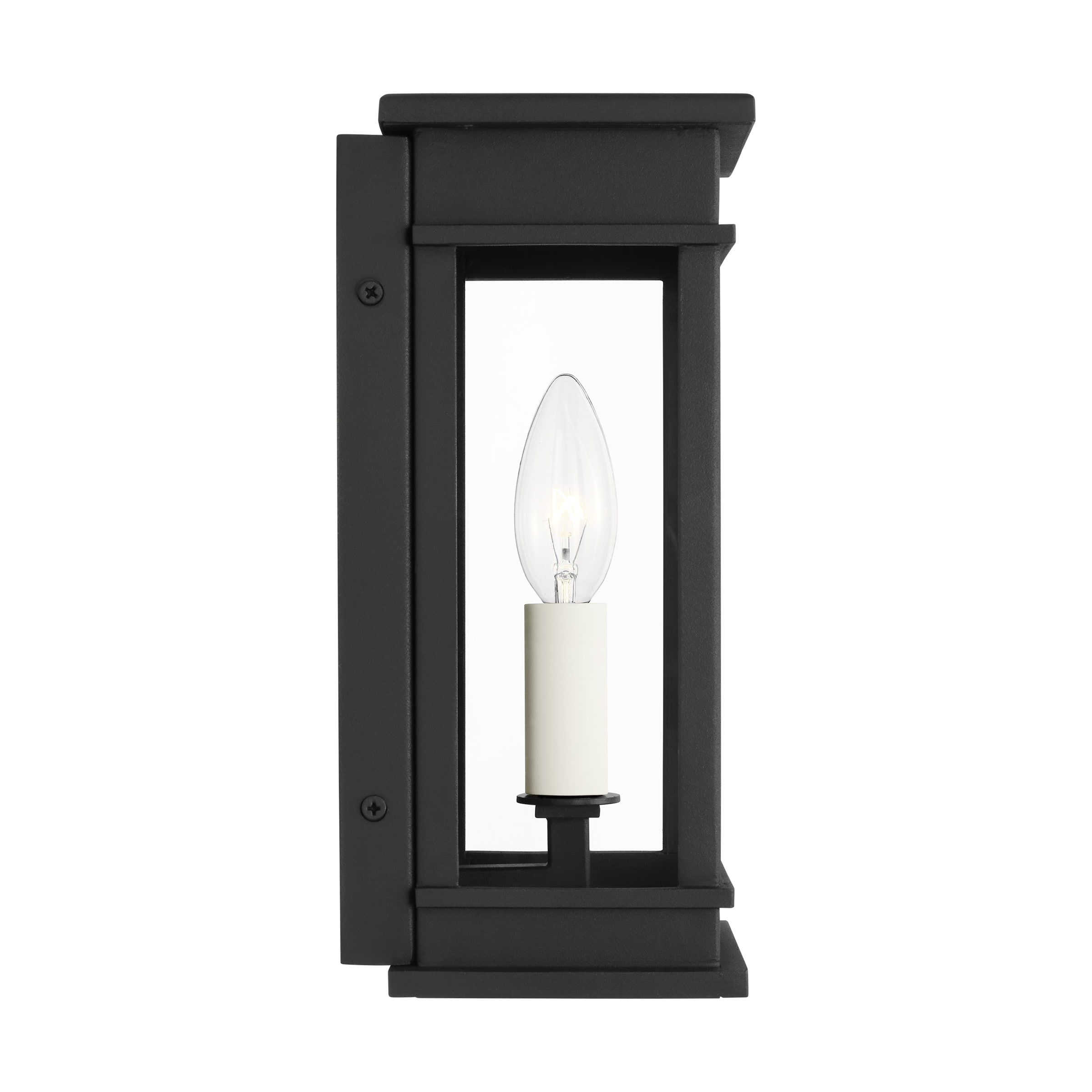 Cupertino 1 -Light 15.5-in H Black Hardwired Motion Sensor Outdoor Wall Light