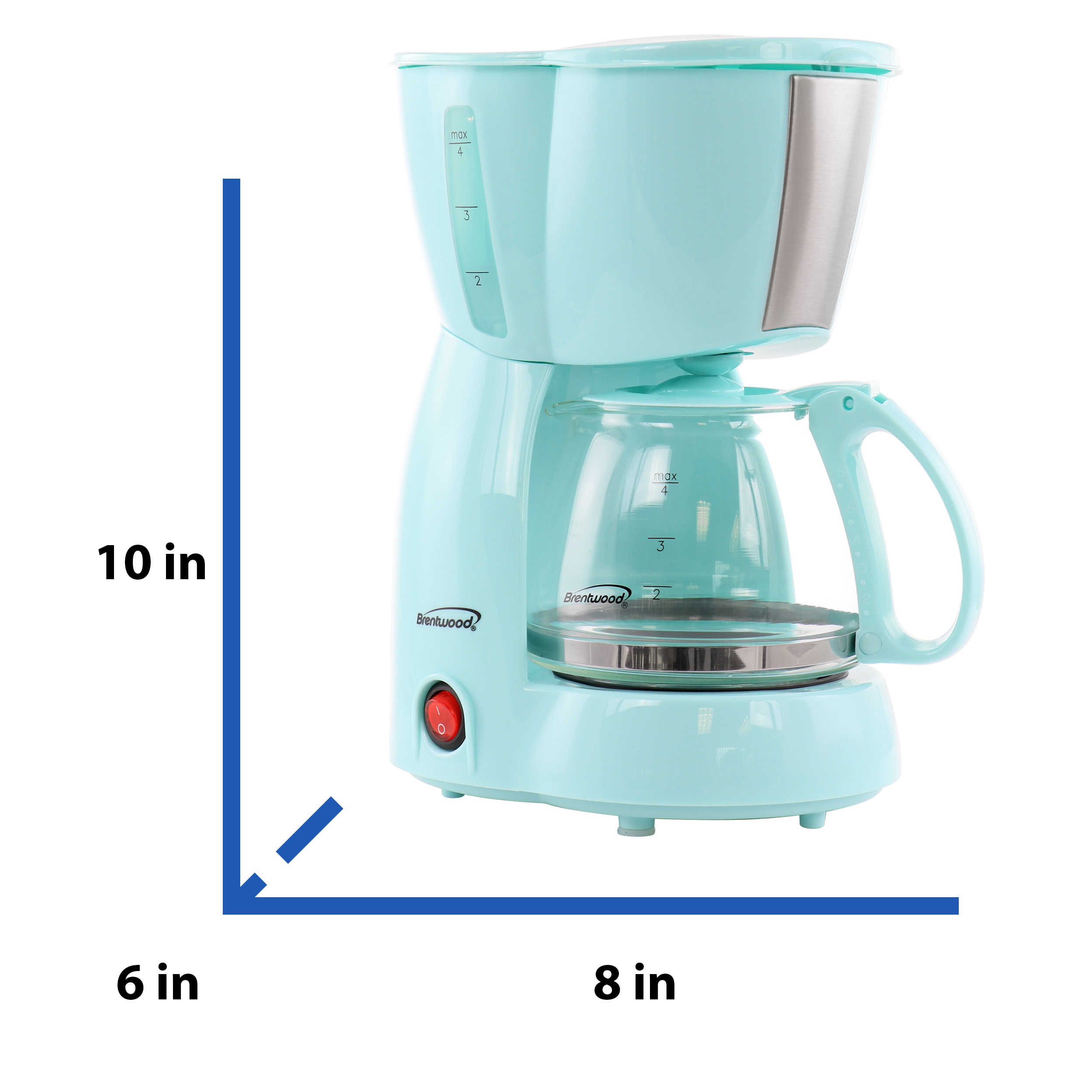 Brentwood TS-213BL 4 Cup Coffee Maker Blue