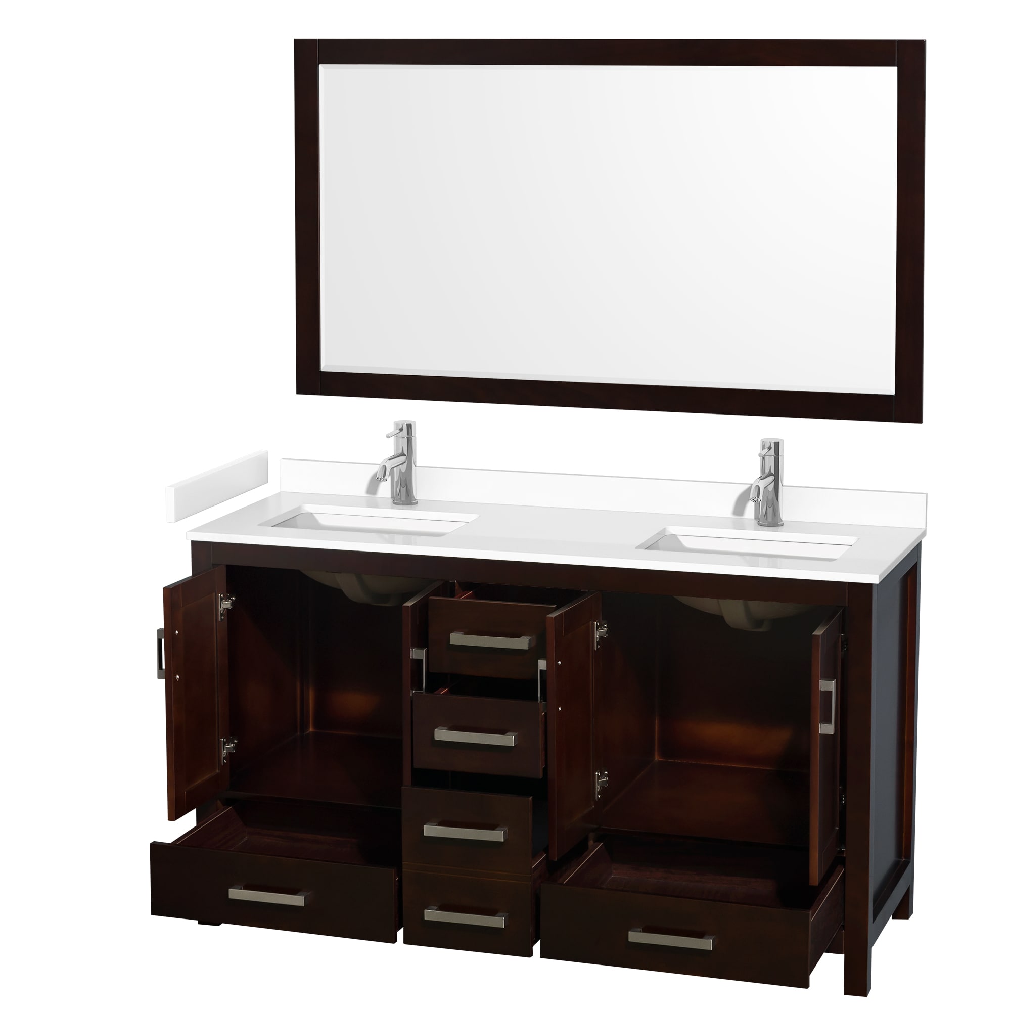 Wyndham Collection WCS141460DESWCUNSM58 Bath-Vanity-Combo - View #2