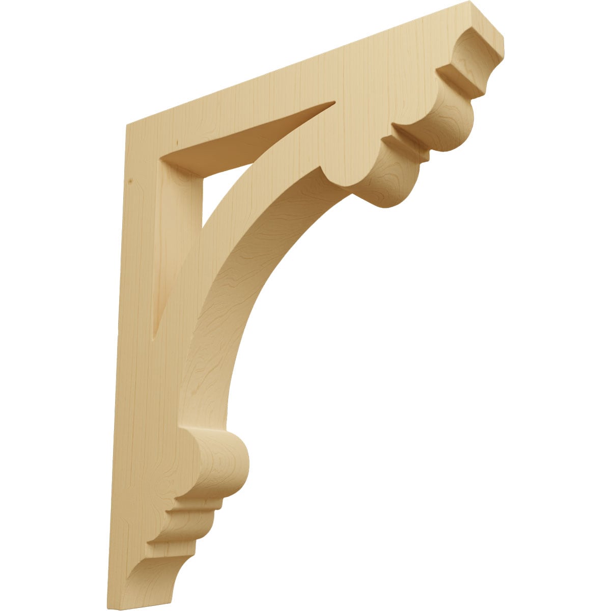 Ekena Millwork CORW02X09X11ELAL 1.5-in x 8.5-in x 10.5-in Unfinished Alder Wood Paintable/Stainable Corbel