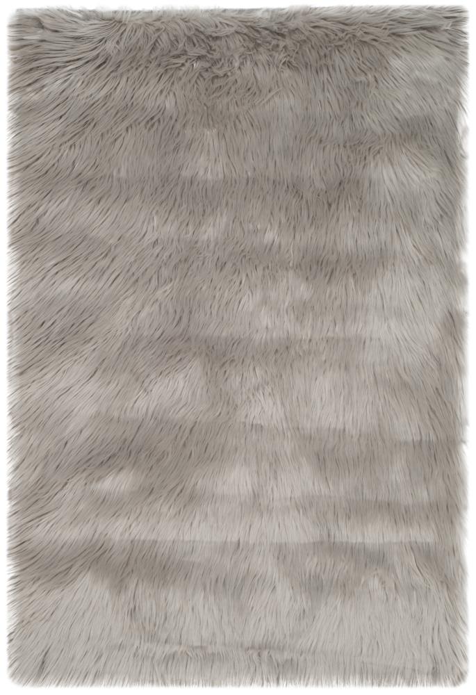 Safavieh FSS235D-24 Faux Sheep Skin Patras 3 x 4 (ft) Loomed Synthetic Gray Rectangular Indoor Solid Farmhouse/Cottage Throw rug