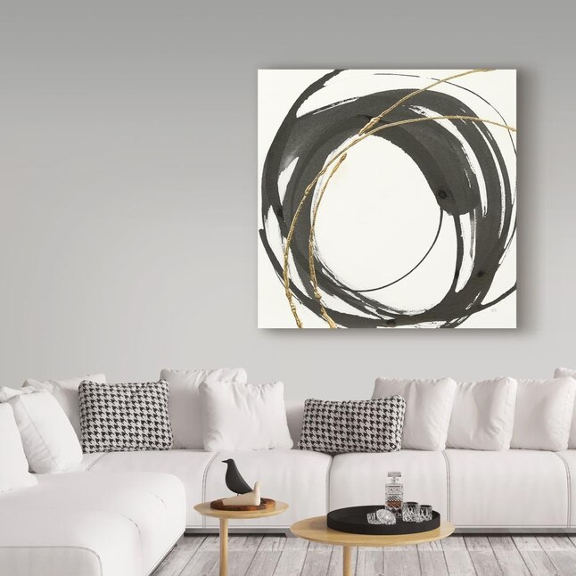 Trademark Fine Art Framed 18-in H x 18-in W Abstract Print on Canvas in ...