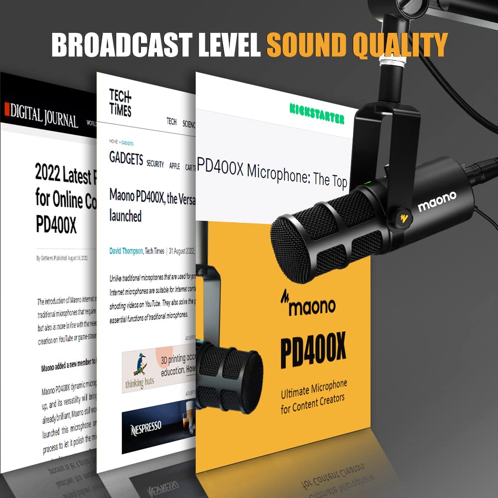 Etokfoks dynamic USB and XLR podcast microphone with software EQ tap to ...