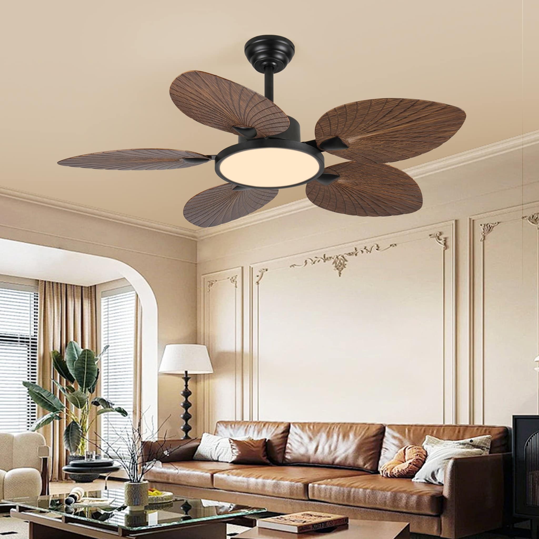 Minka Aire Artemis Xl5 LED 62-in Distressed Koa Integrated LED