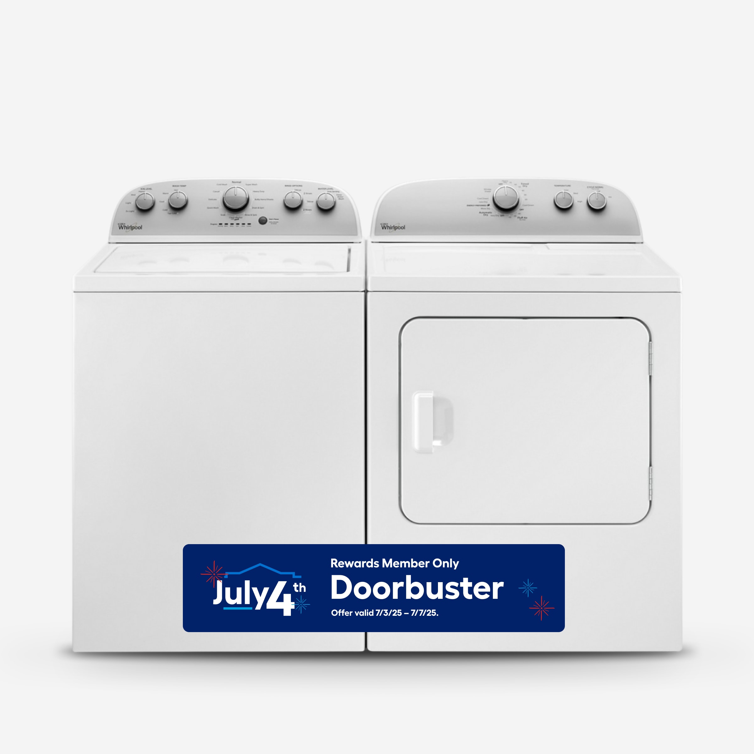 Whirlpool  High Efficiency Top-Load with Dual Action Spiral Agitator Washer & Electric Dryer Set