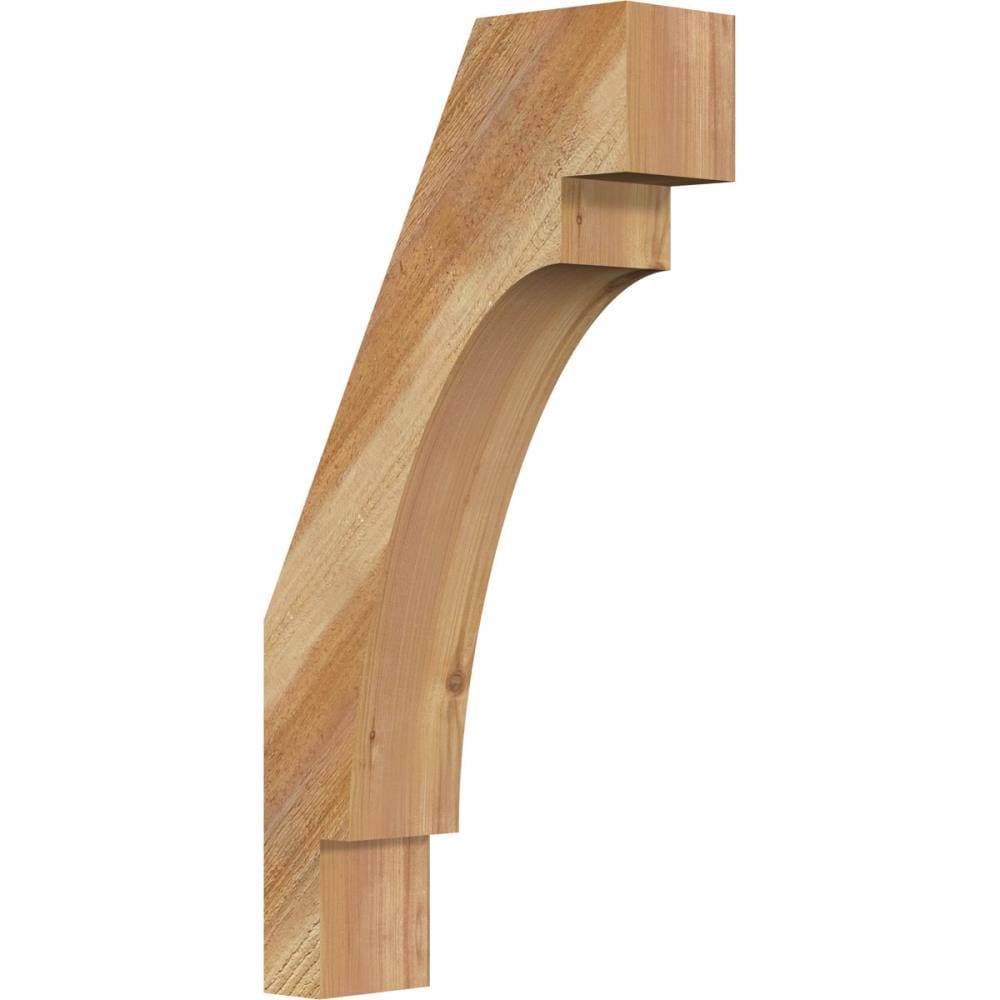 Ekena Millwork BRC04X12X24MRC00RWR 4-in x 12-in x 24-in Western Red Cedar Unfinished Wood Merced Rough Sawn Knee Brace