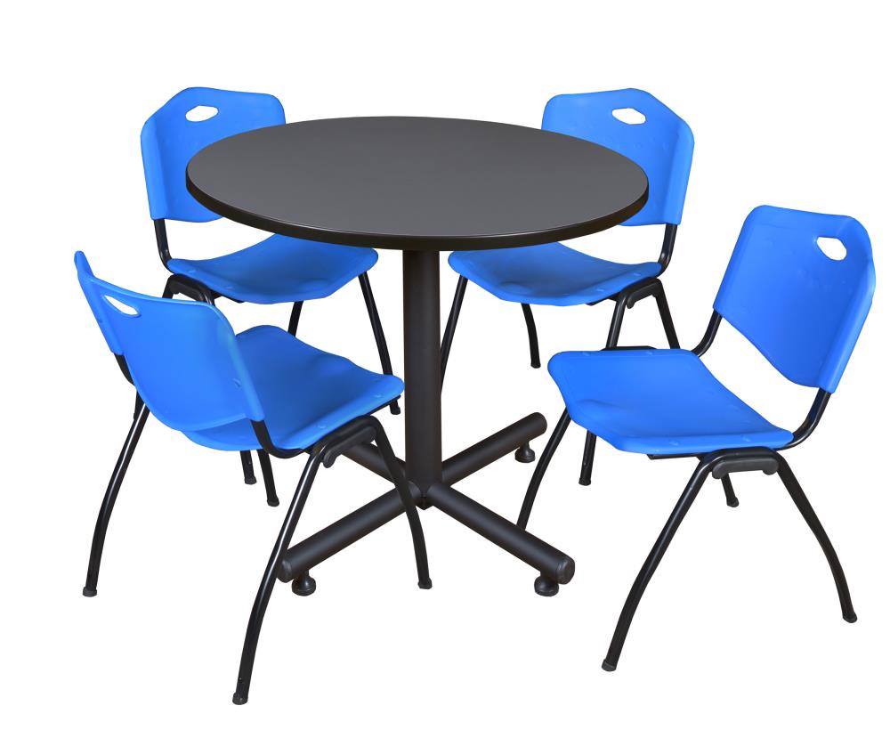 Regency TKB42RNDGY47BE Breakroom Gray 4-Person Training Table (42-in W x 29-in H)