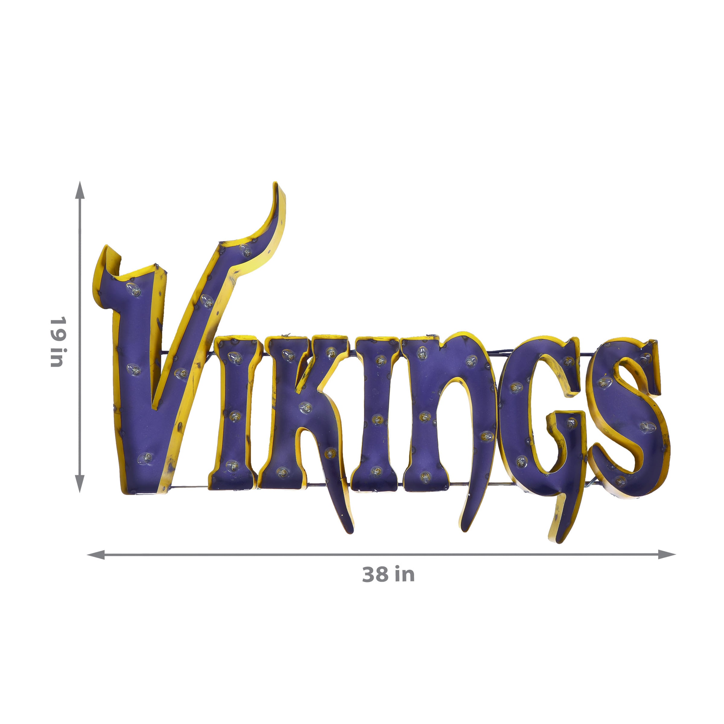 Imperial International Minnesota Vikings Recycled sign 10-in Constant  Incandescent Man Cave Lighted Sign at