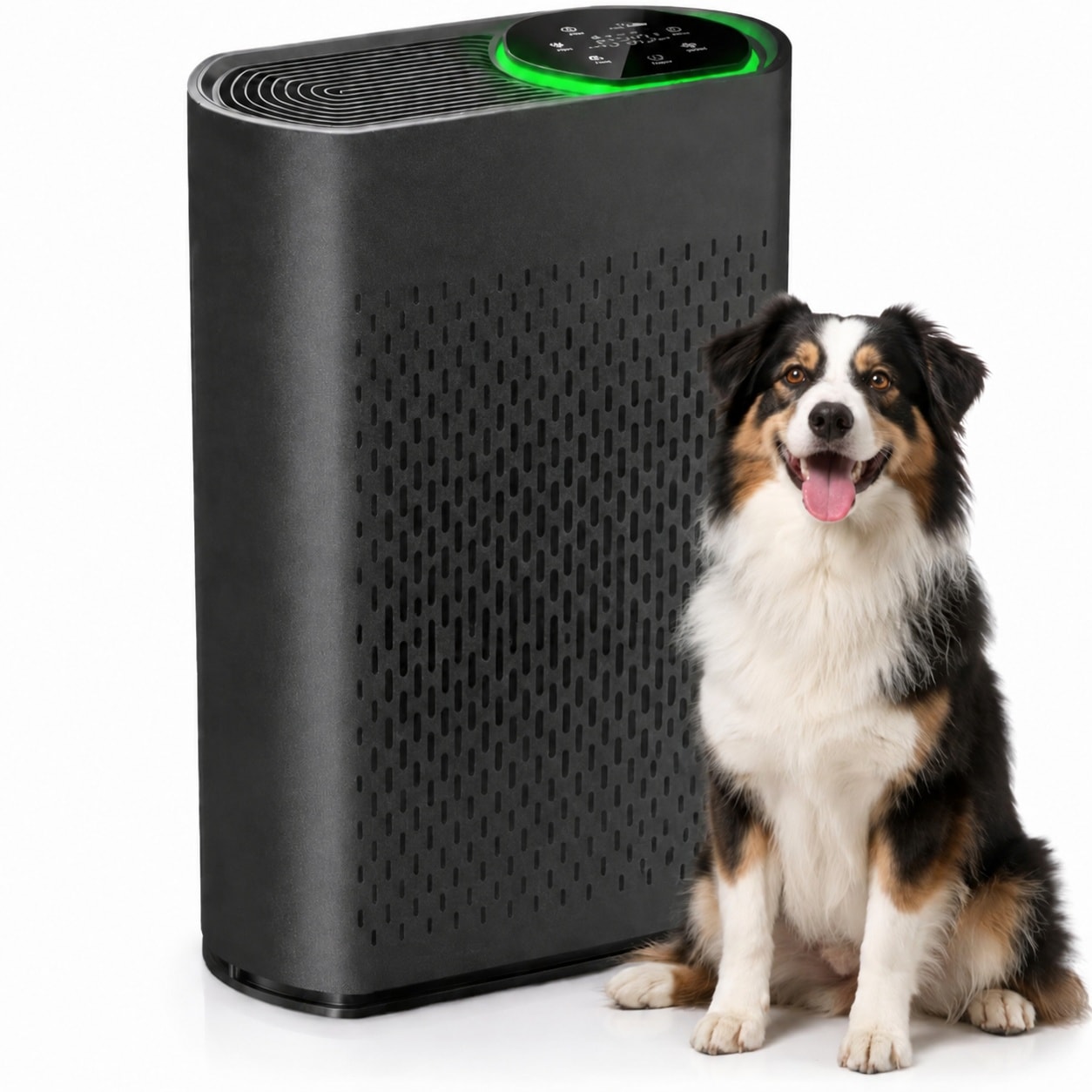 Anqtovp  Air Purifier for Home Large Room 2400 Sq Ft HEPA Filter with PM25 Air Quality Display Sleep Mode for Bedroom Office Living Room Black