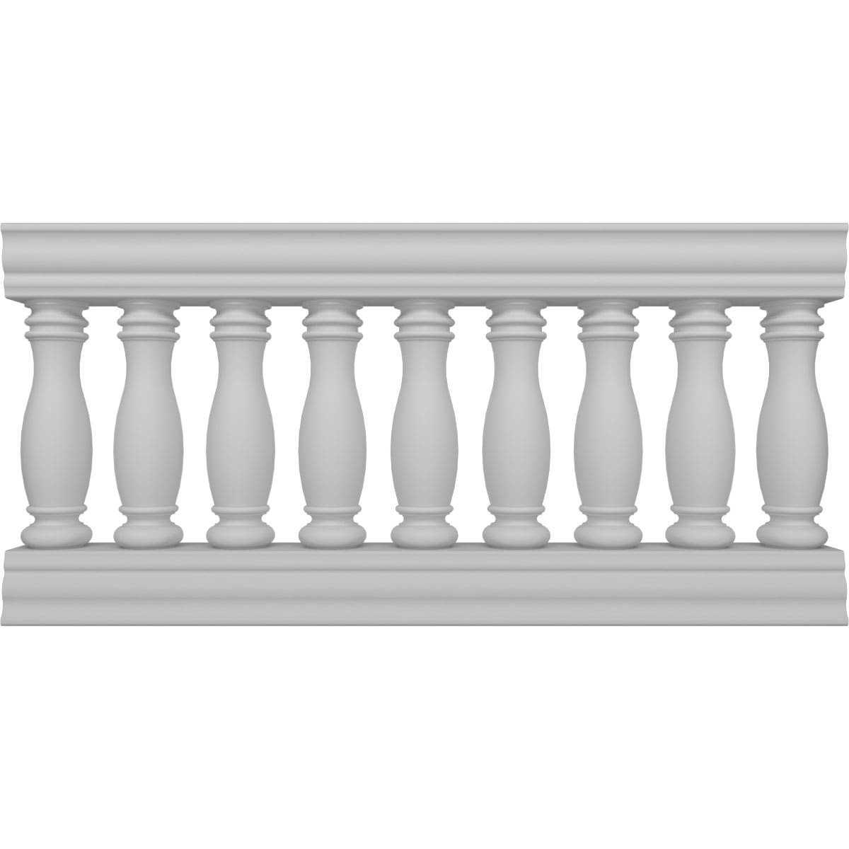 Ekena Millwork BALK32X060EMN FiberThane 5-Feet x 32-Inches Embassy Fiberglass Deck Rail Kit