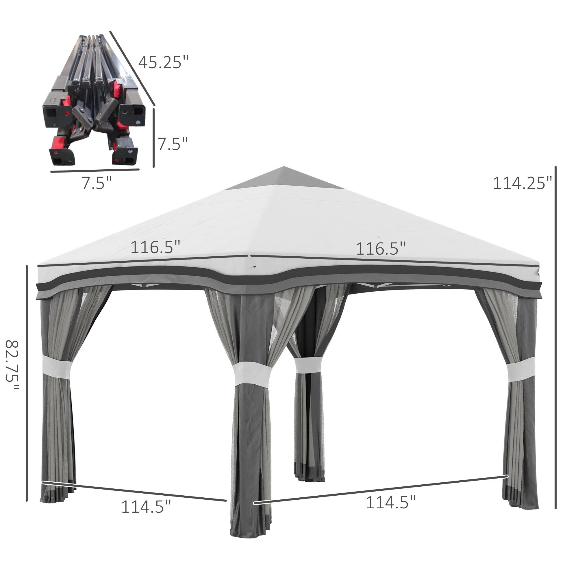 LOVMOR SF-M-W2225P174219 Wood-Resin-Gazebos - View #3