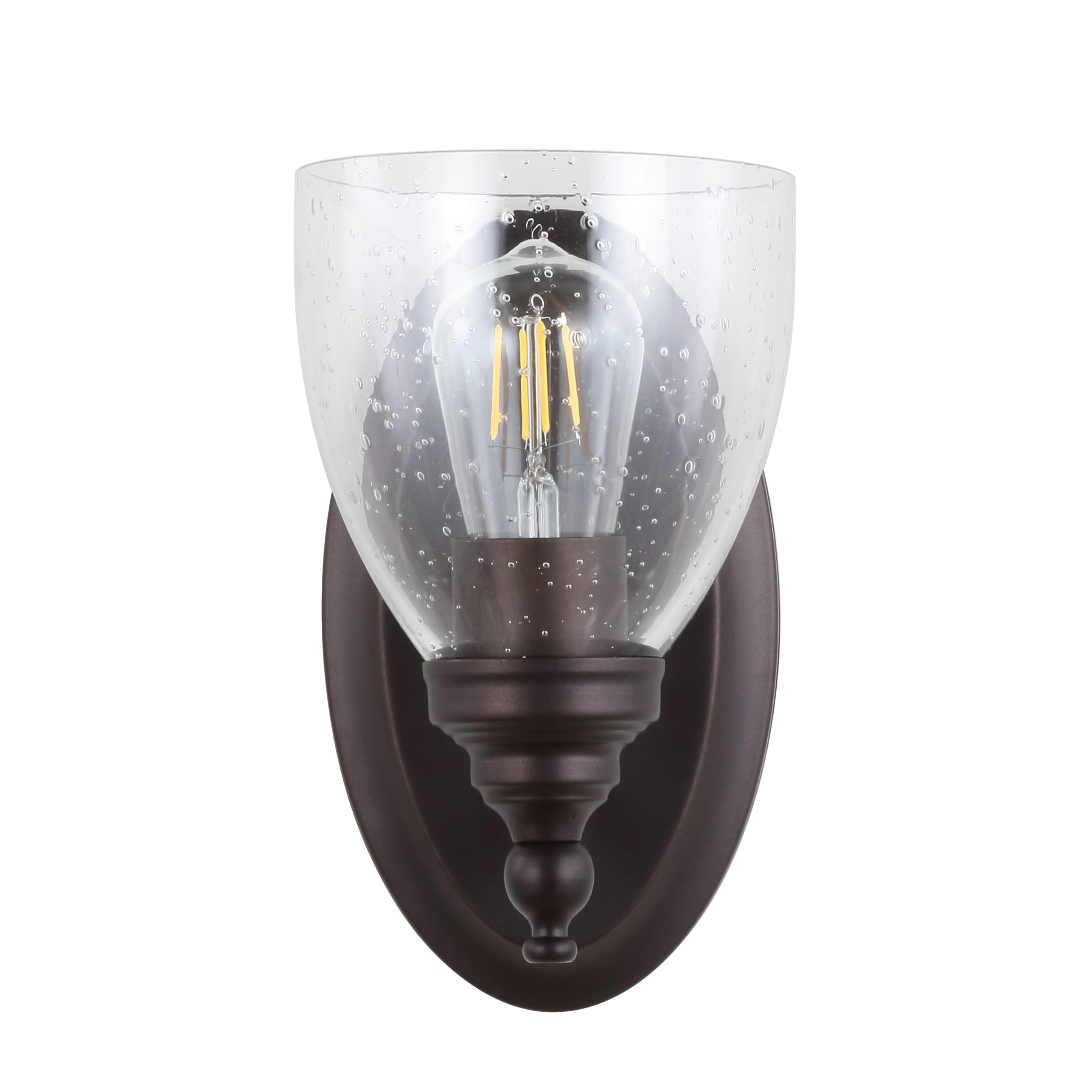 Marais 5.5" Oil Rubbed Bronze Metal and Glass Wall Sconce