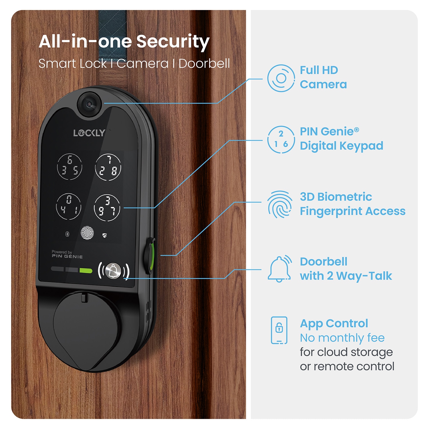 Lockly PGD798 MB Electronic-Door-Locks - View #2