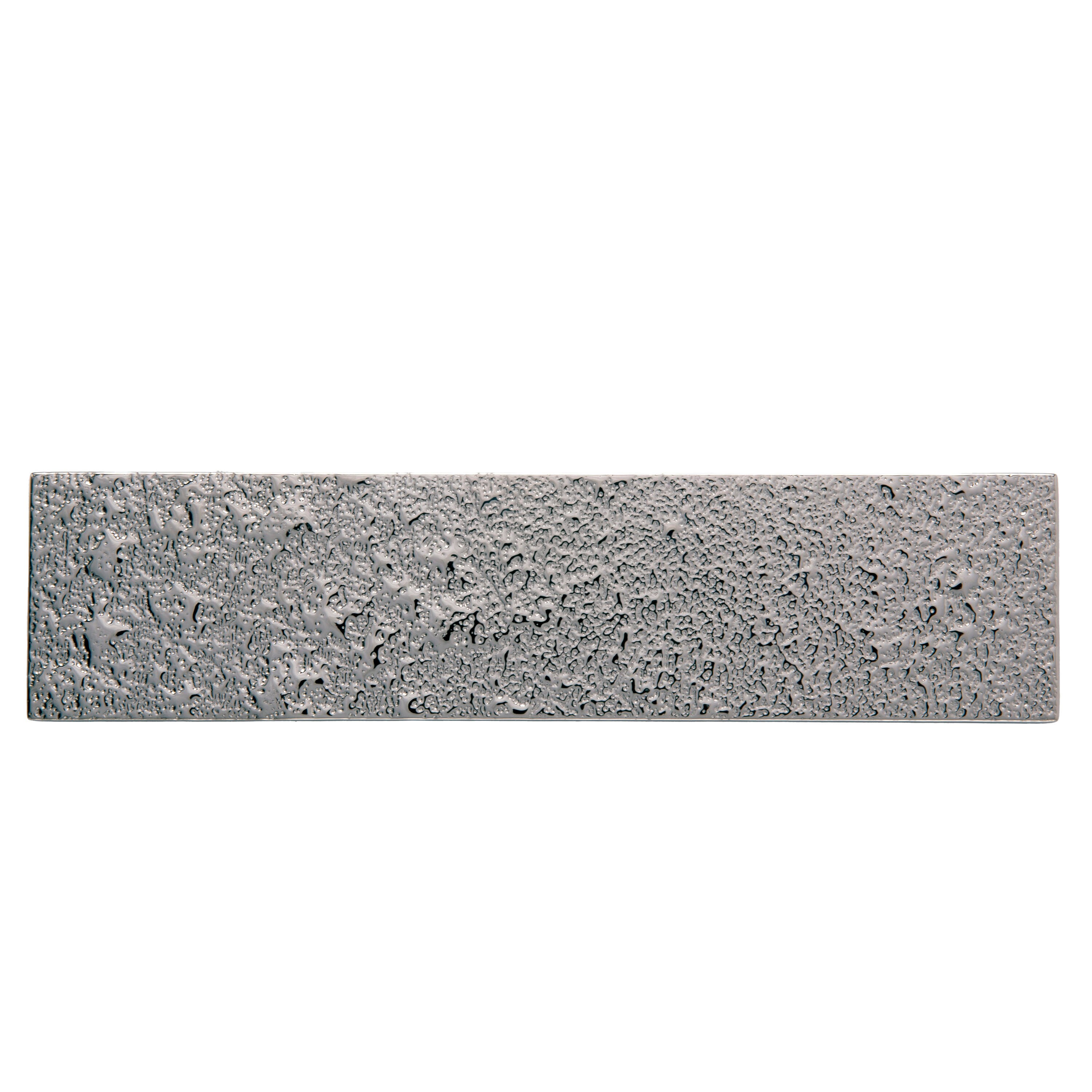 Apollo Tile (Sample) Metropolis Black 2-in x 8-in Polished Glass Subway Wall Tile