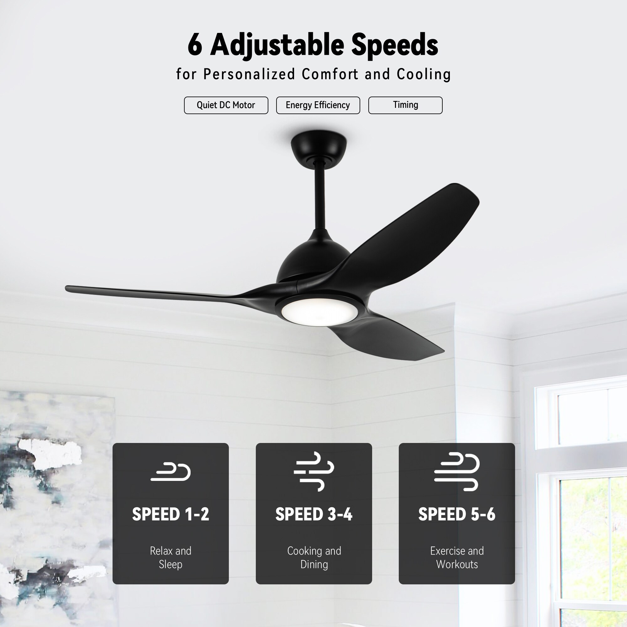 VACZON VZA01A112BK Ceiling-Fans - View #3