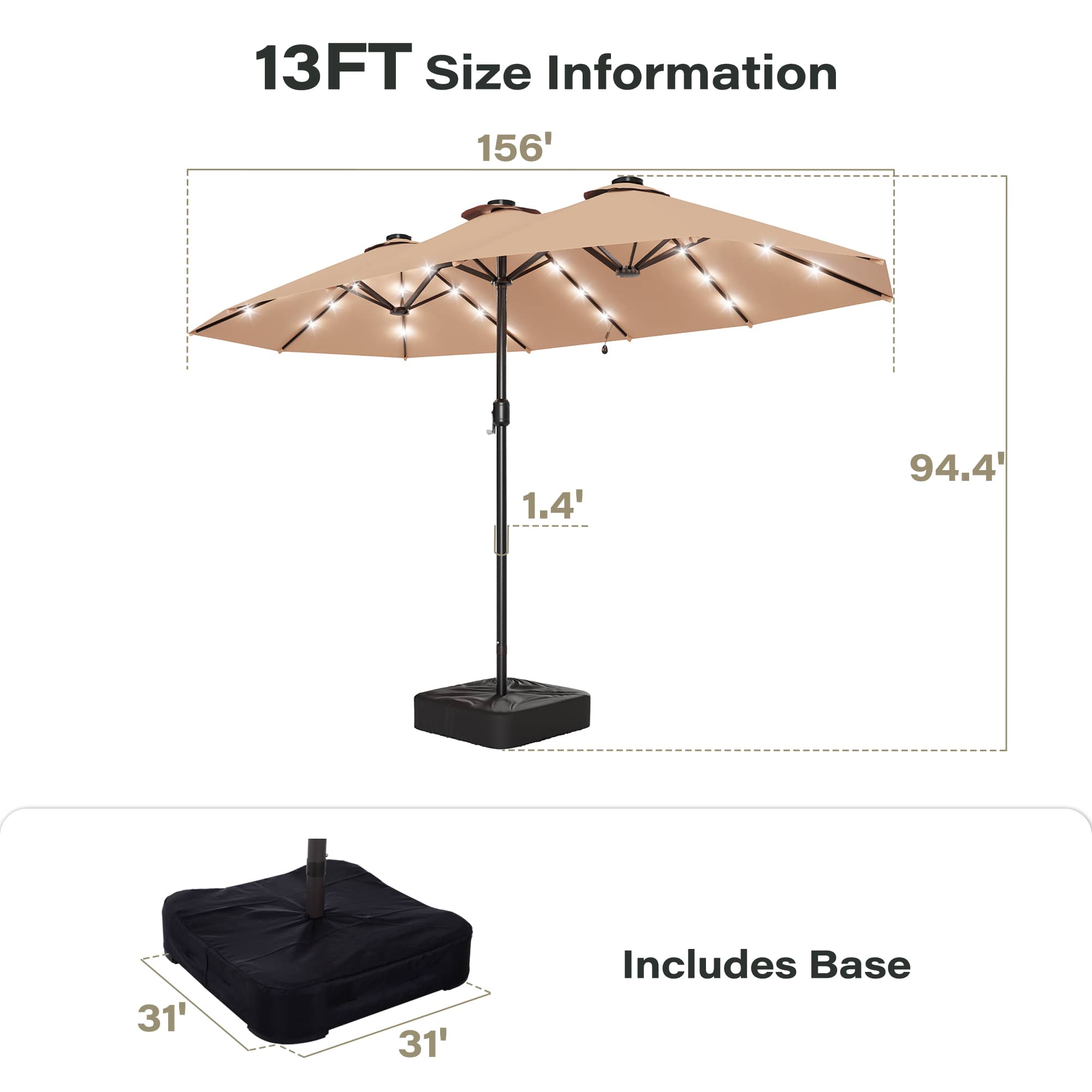 LAUSAINT HOME UMCP112-313-BE2 Umbrellas-2 - View #3