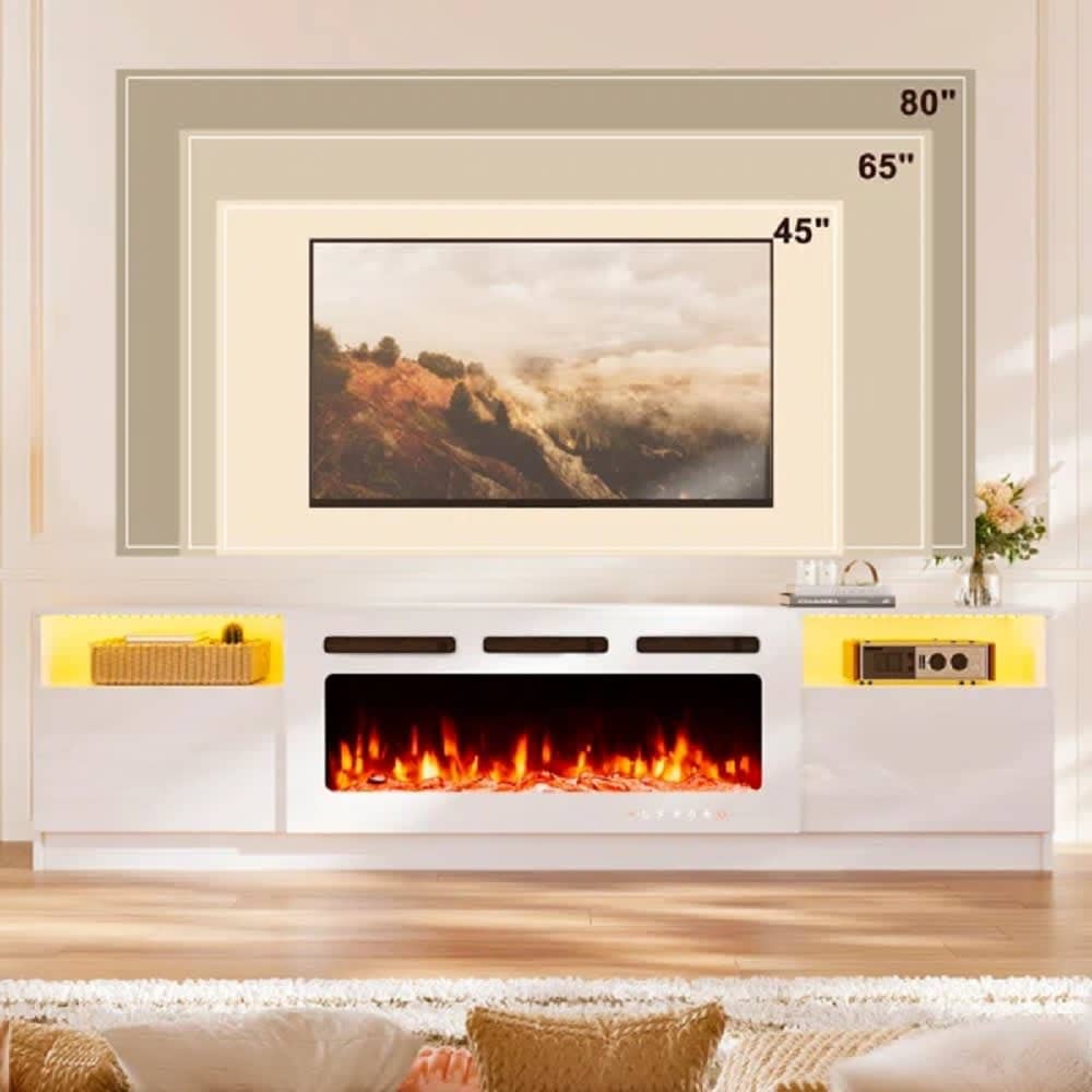 U-HOMY WQ-021WH+021WH-HM Electric-Fireplaces - View #5