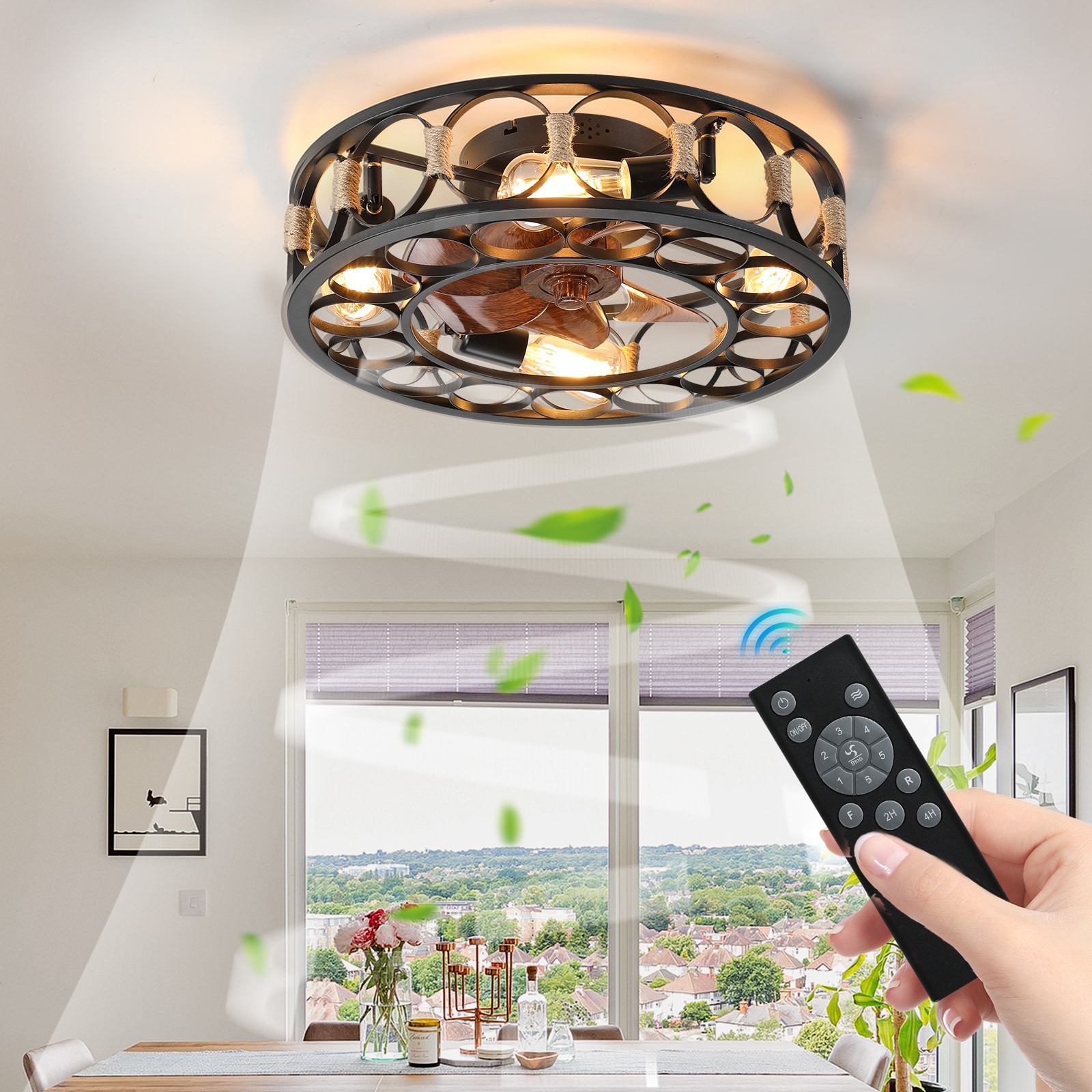 WELLFOR AMYUA-09 Ceiling-Fans - View #3