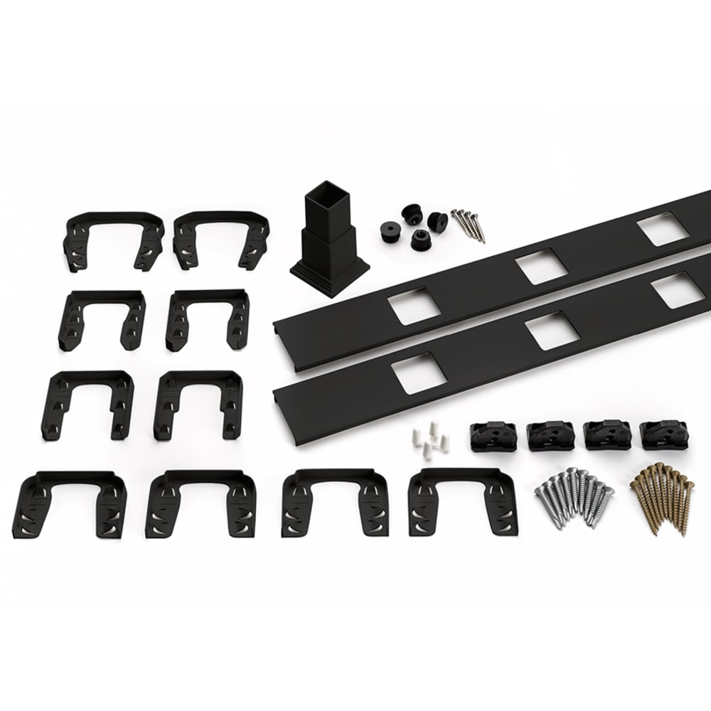 Trex 809337 91.5-in x 3.88-in Transcend Charcoal Black Composite Deck Railing Completer Kit (33-Pack)