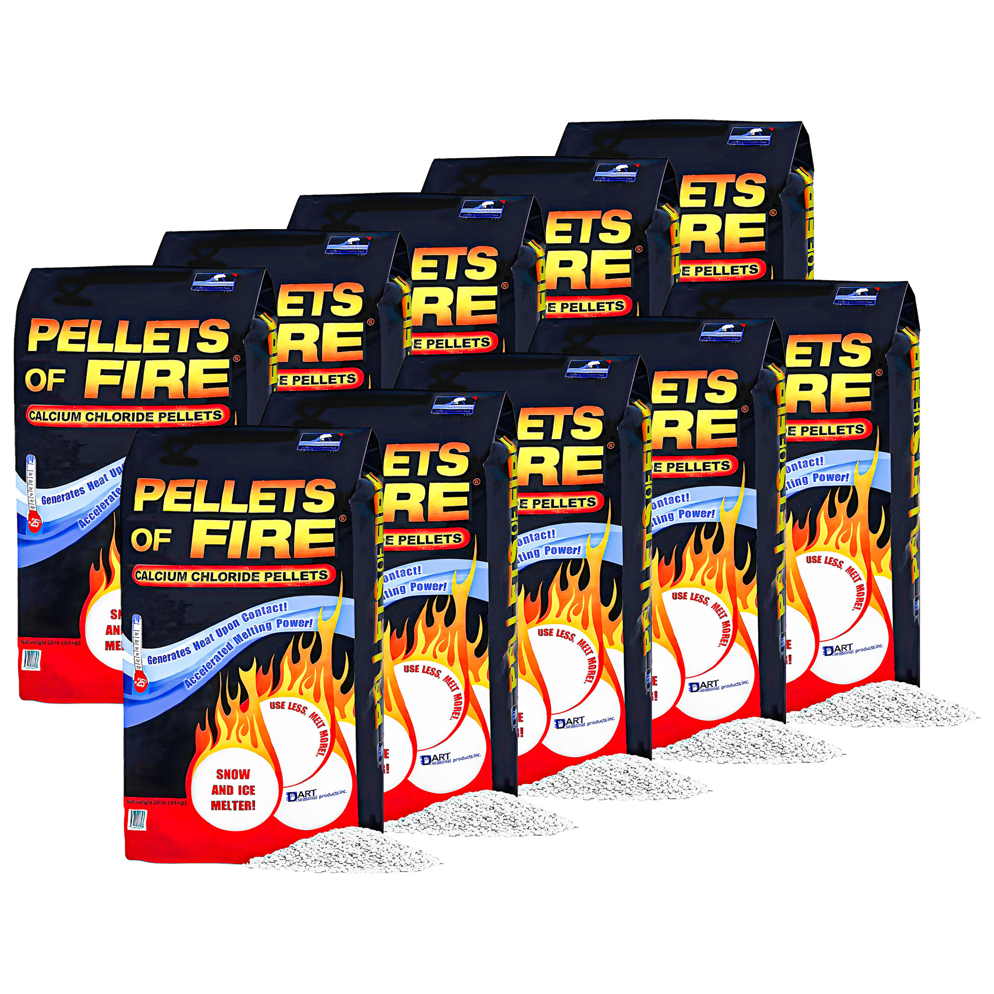 Snow Joe  10 Pack Pellets of Fire Ice Melter Driveways Sidewalks Concrete 20 lb